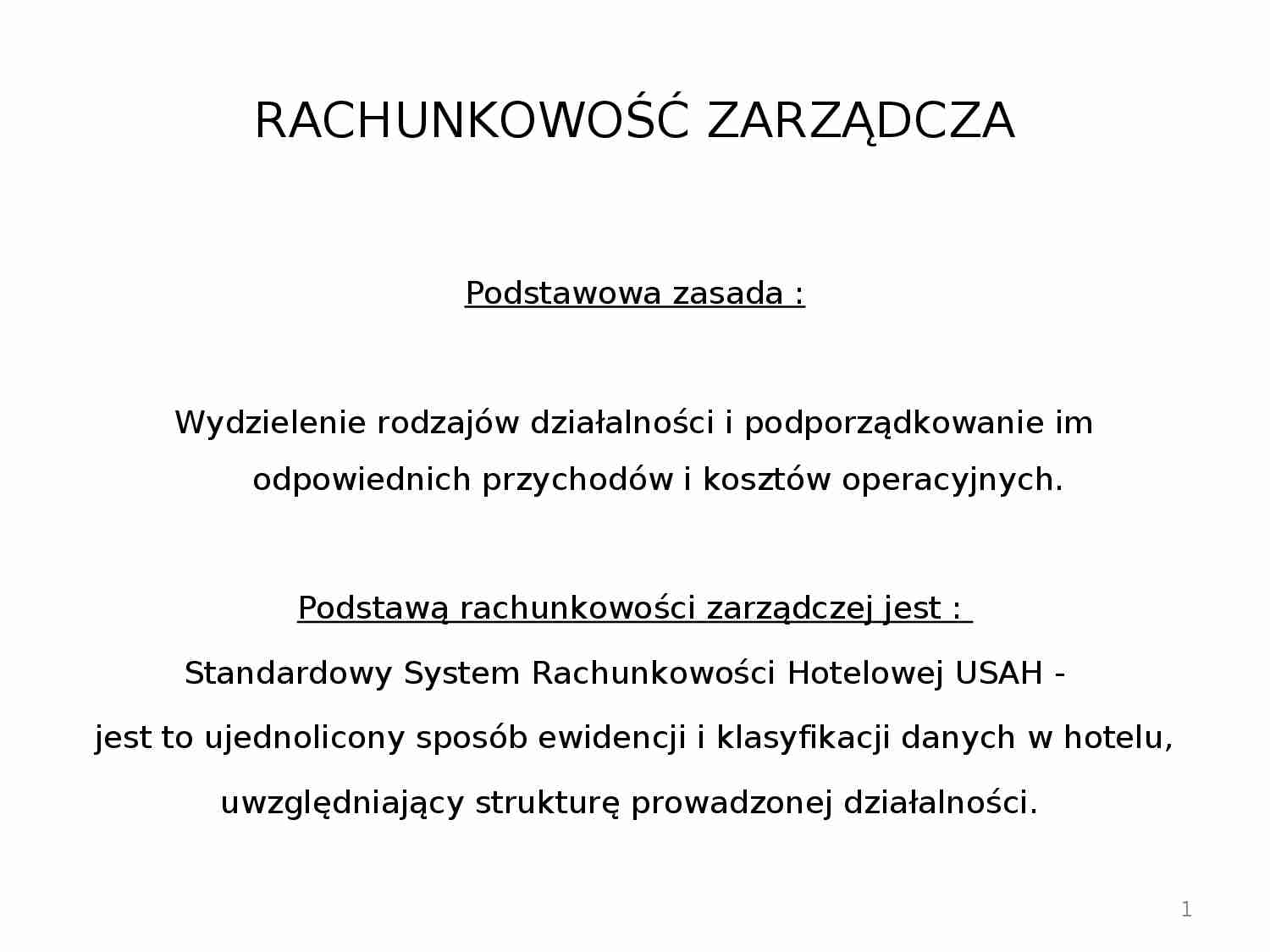 Parametry oceny kondycji ekonomicznej hotelu - strona 1