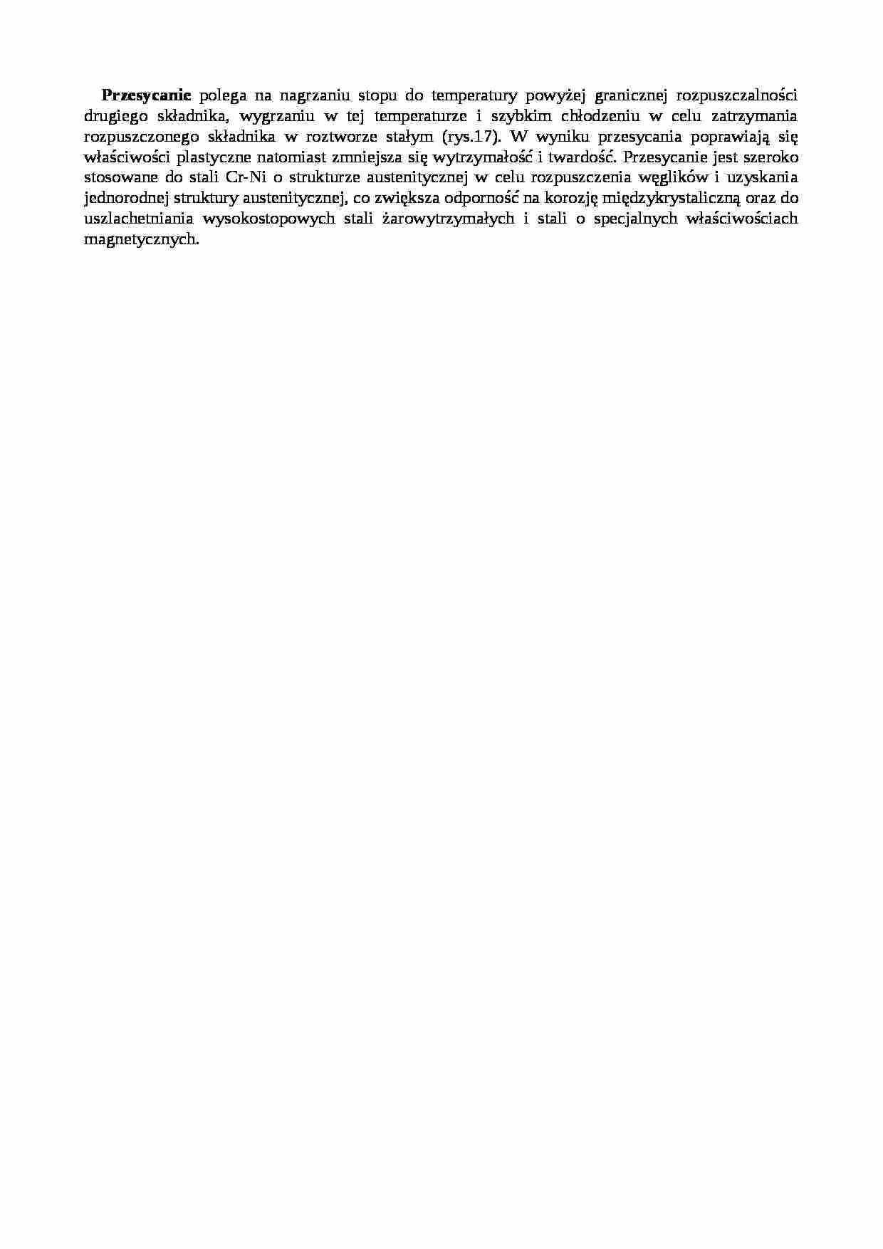 Przesycanie - definicja  - strona 1