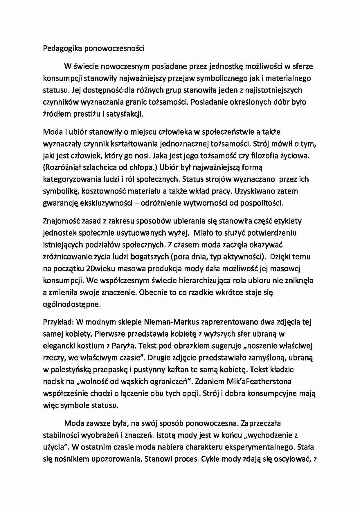 Pedagogika ponowoczesności - strona 1
