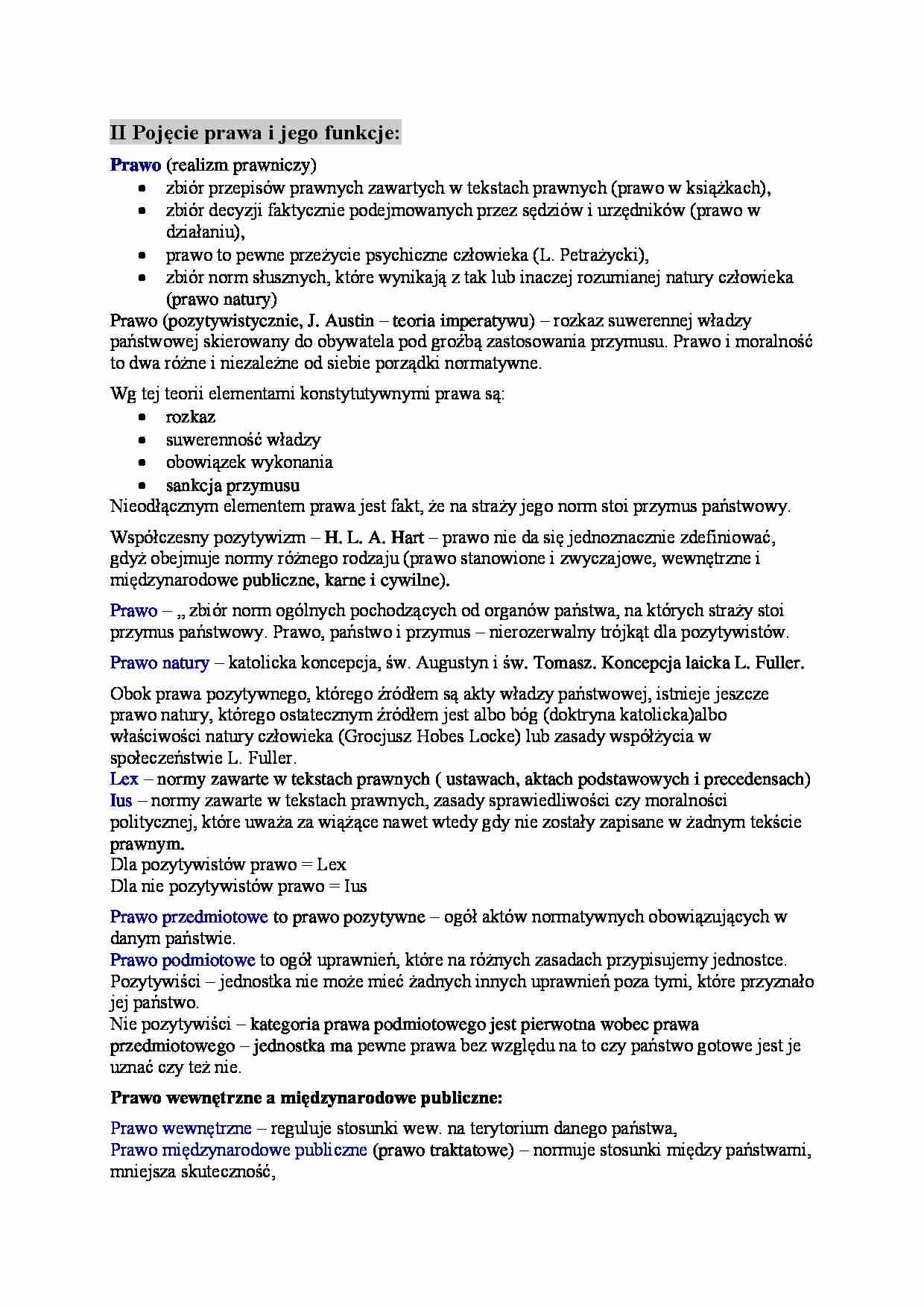 Pojęcie prawa i funkcje - strona 1