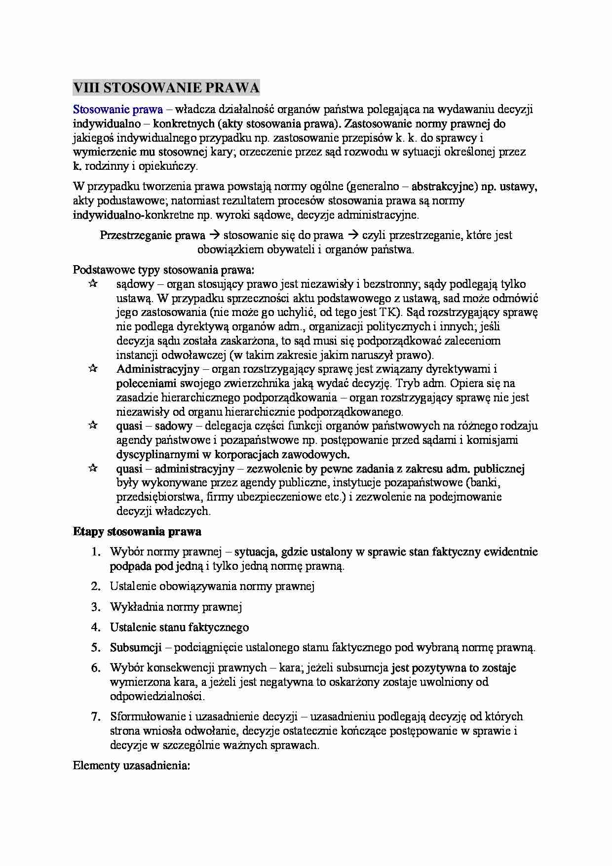 Stosowanie prawa - strona 1