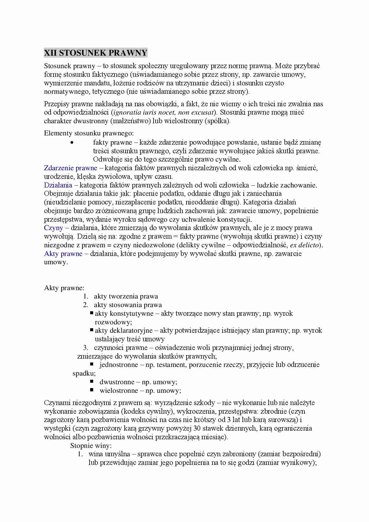 Stosunek prawny - strona 1