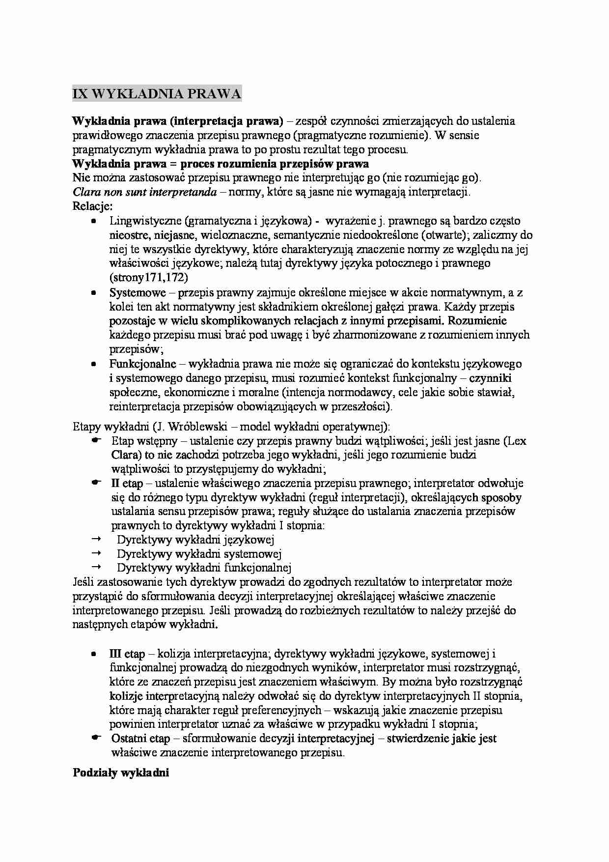 Wykładnia prawa - strona 1