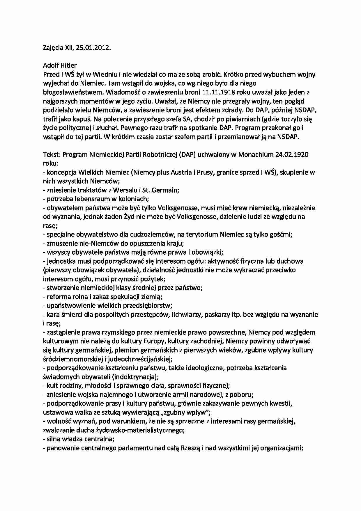 Adolf Hitler-życiorys - strona 1