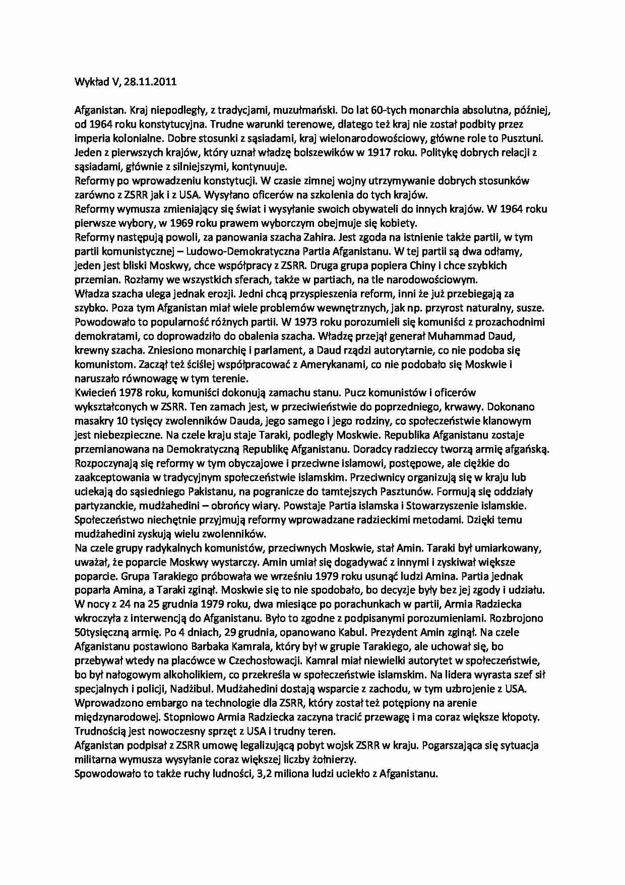 Współczesne stosunki międzynarodowe-Wykład 5 - strona 1