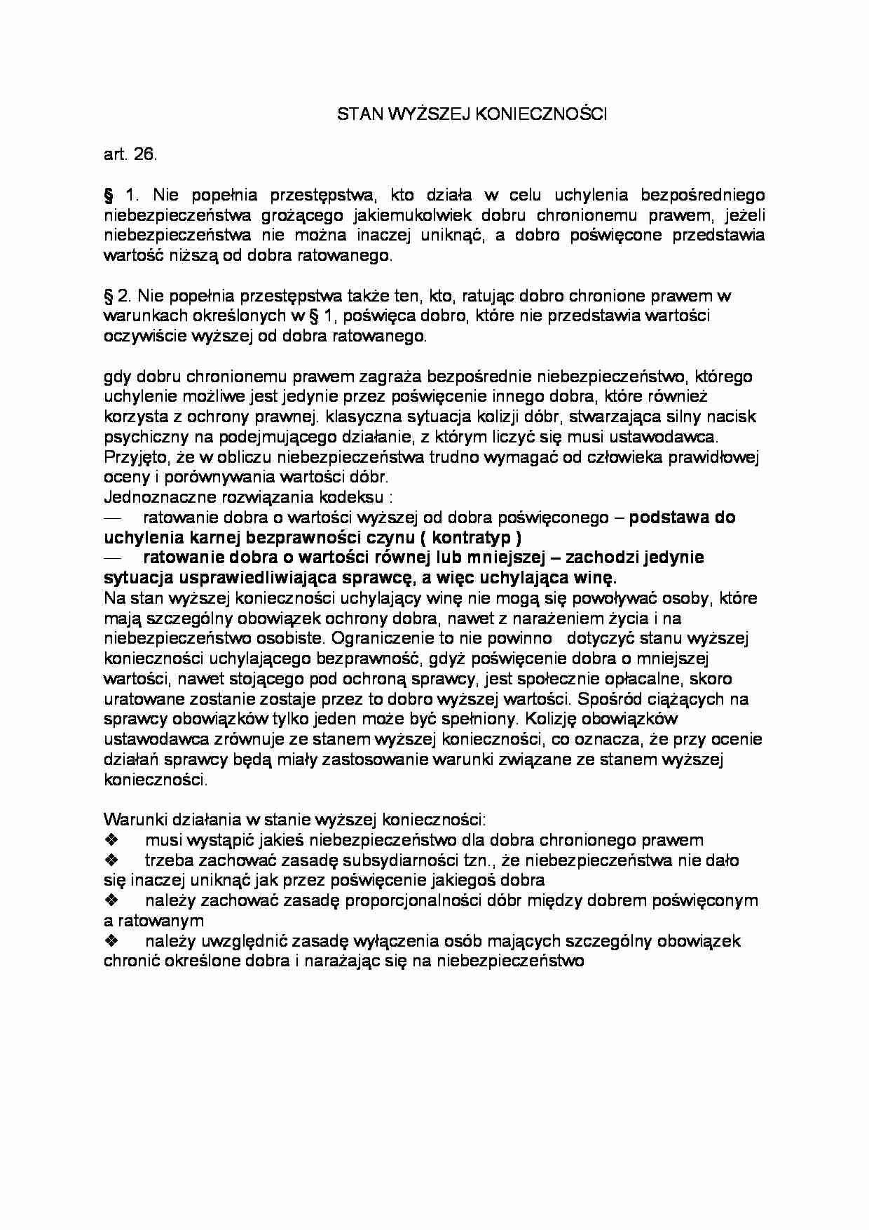 Stan wyższej konioeczności - strona 1