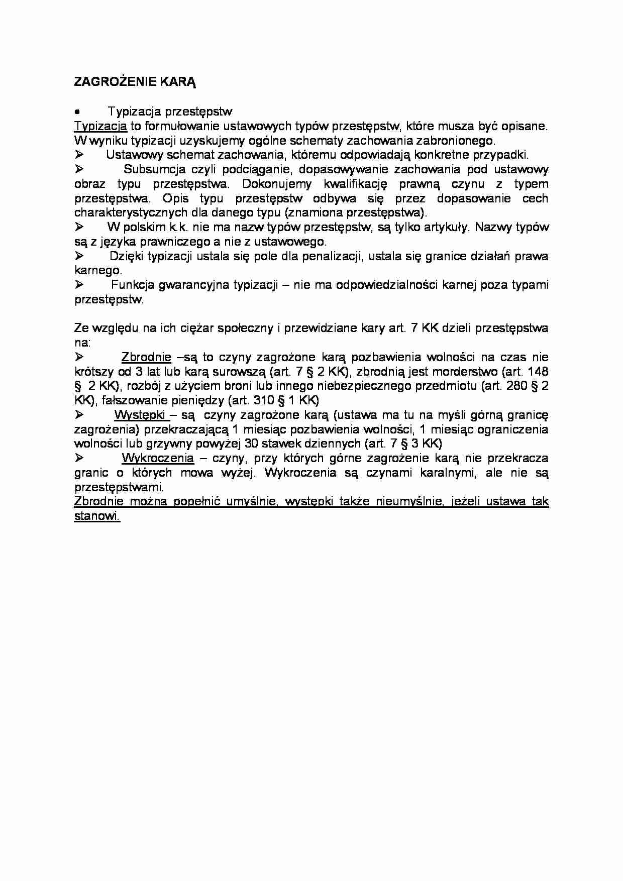 Zagrożenie karą - strona 1