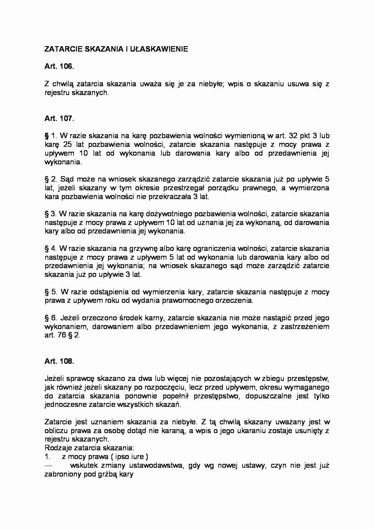 Zatracenie skazania i ułaskawienie - strona 1