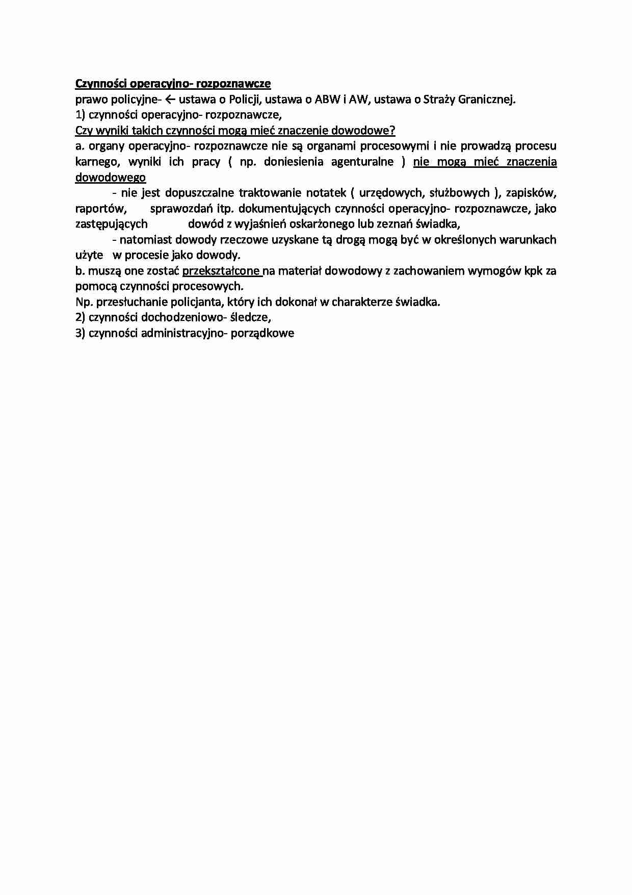 Czynności operacyjno- rozpoznawcze - strona 1