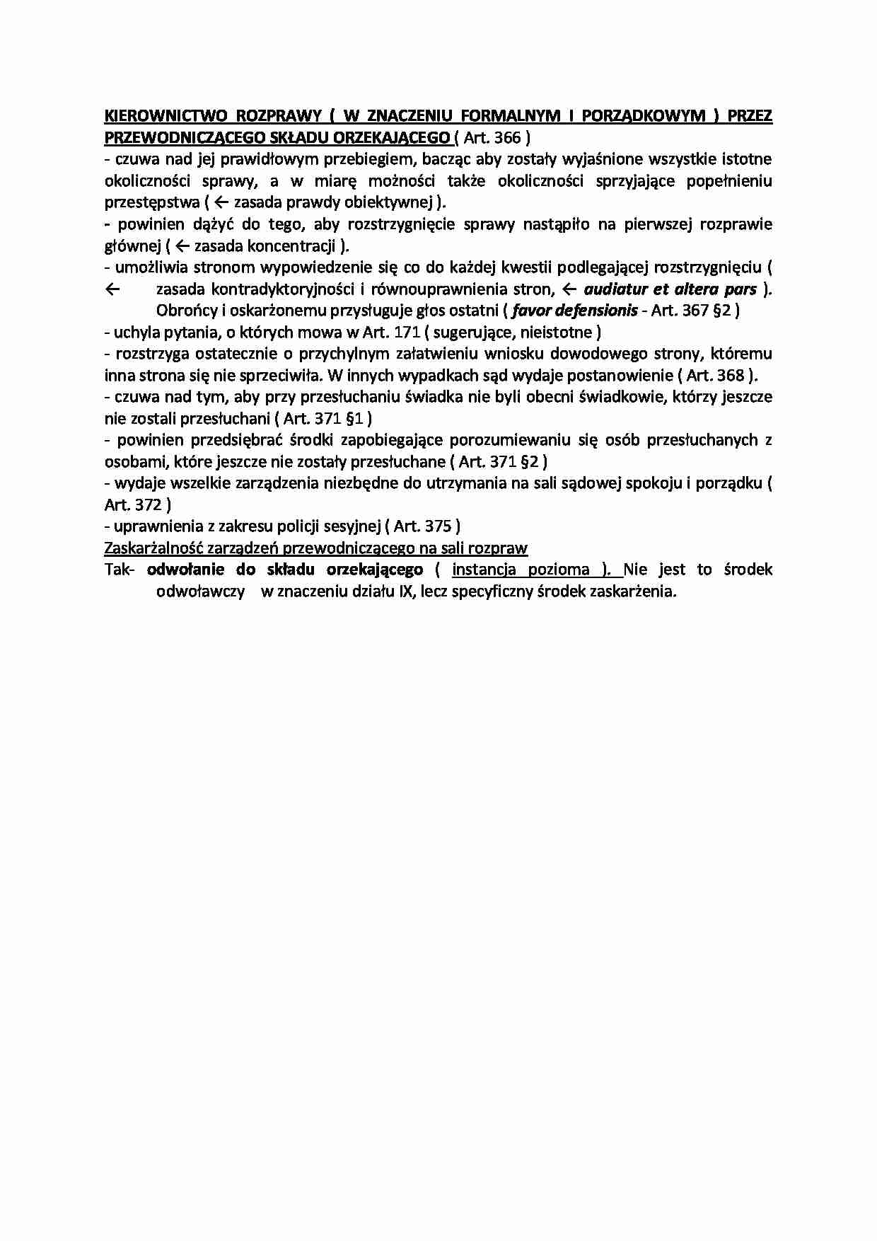 Kierownictwo rozprawy - strona 1