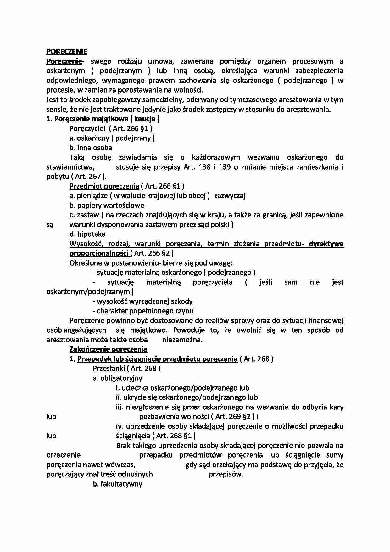 Poręczenie-opracowanie - strona 1