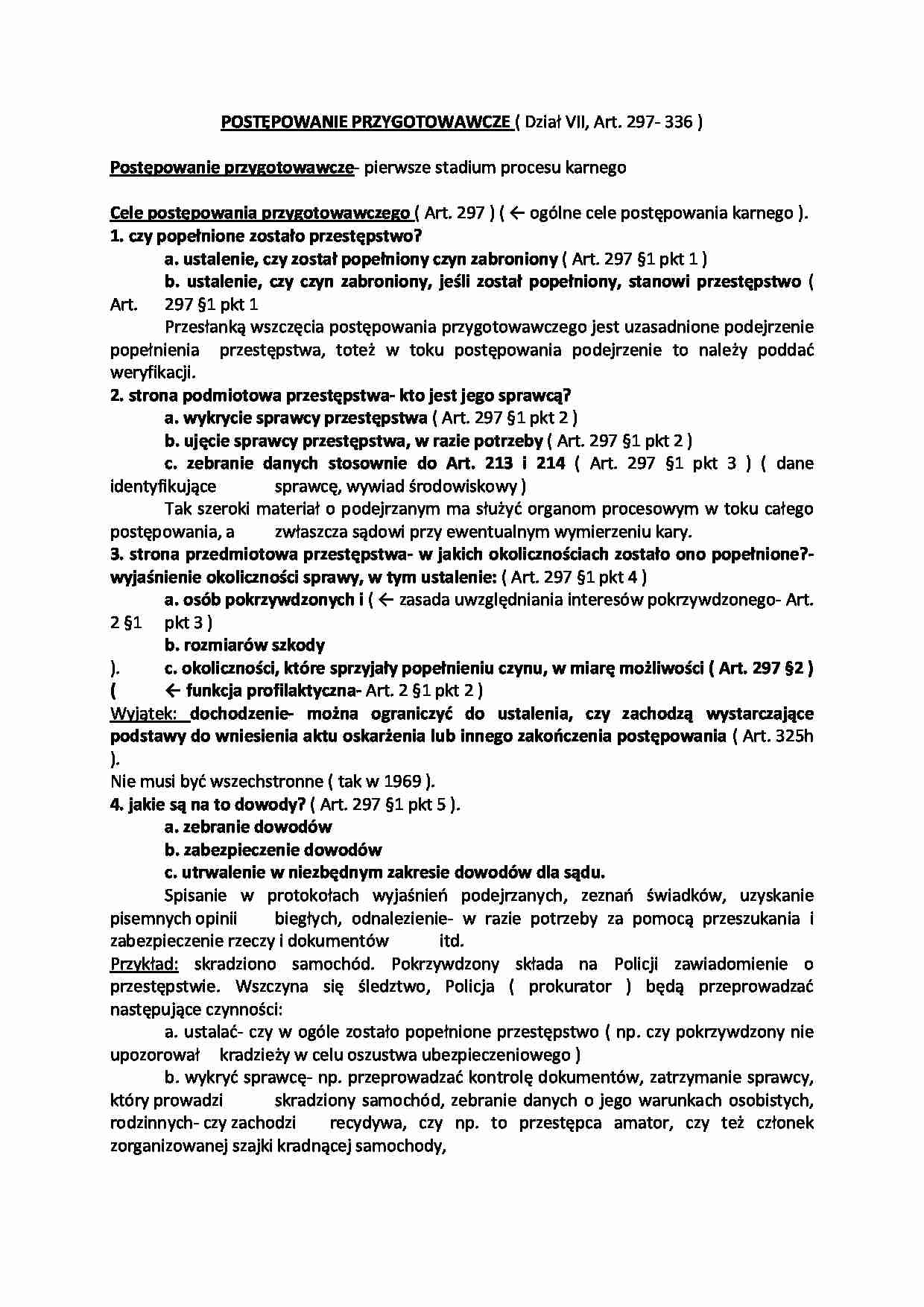 Postępowanie przygotowawcze - strona 1