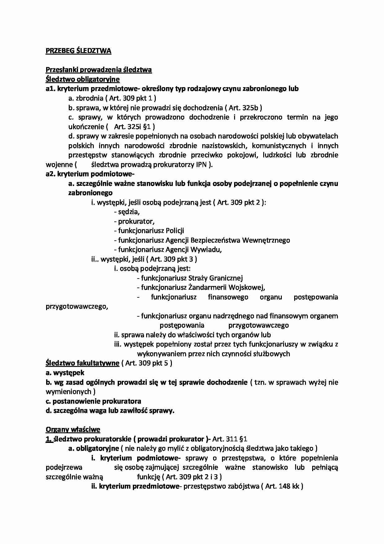Przebieg śledztwa - strona 1