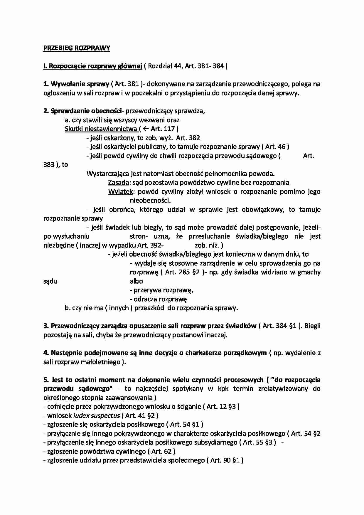 Przebieg rozprawy - strona 1