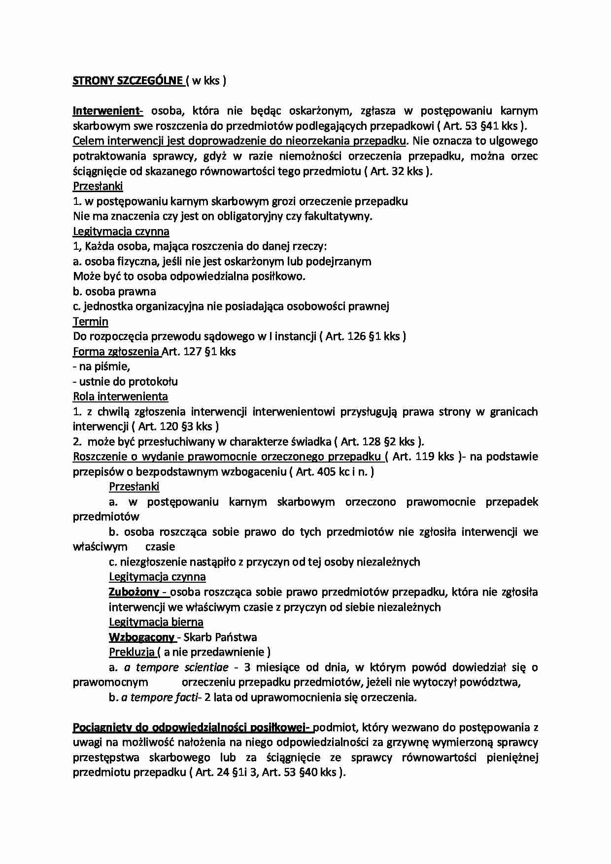 Strony szczególne w kks - strona 1