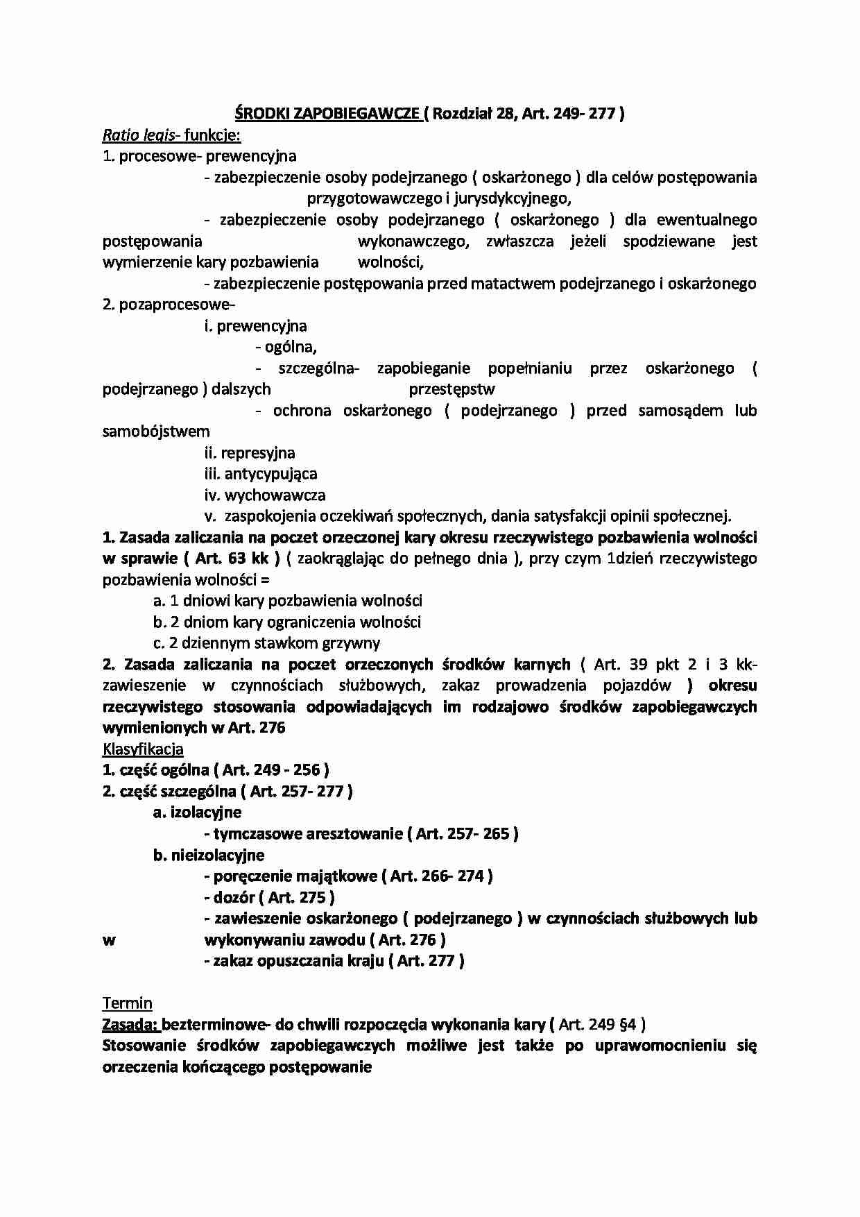 Środki zapobiegawcze - strona 1