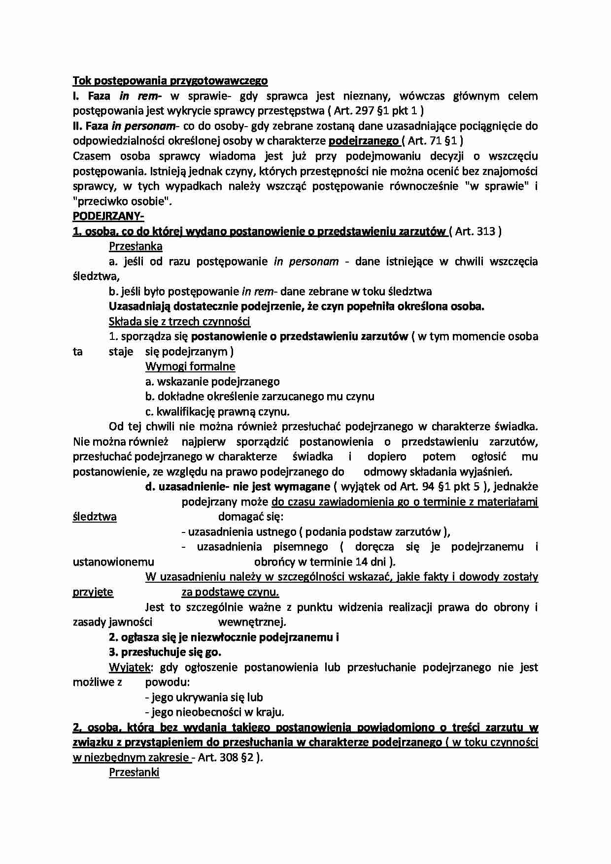 Tok postępowania przygotowawczego - strona 1