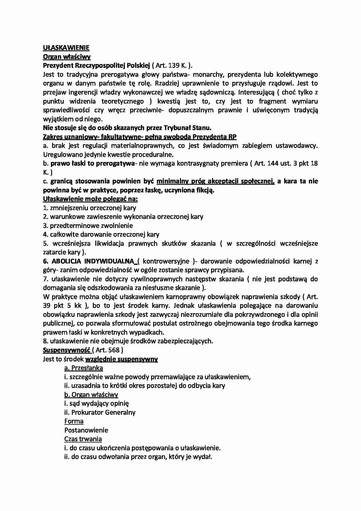 Ułaskawienie-opracowanie - strona 1