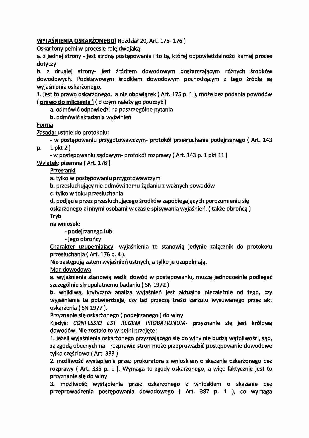 Wyjaśnienia oskarżonego-opracowanie - strona 1