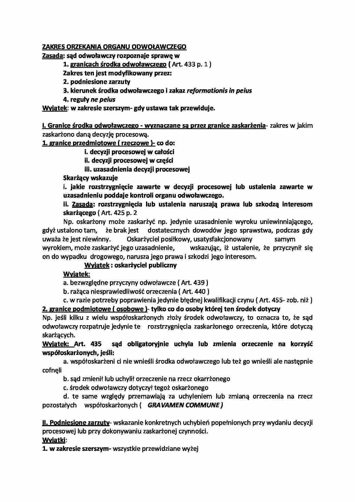 Zakres orzekania organu odwoławczego - strona 1