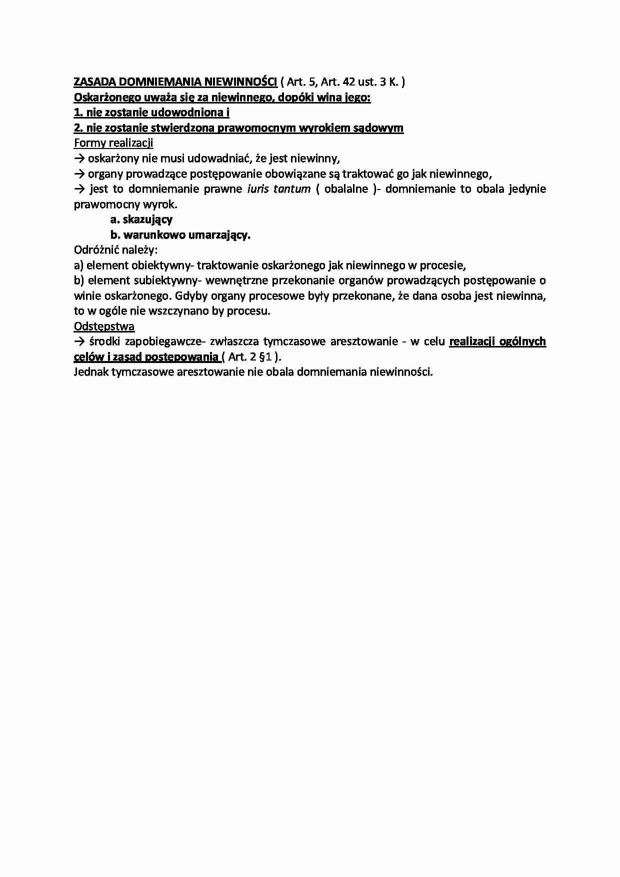 Zasada domniemania niewinności - strona 1