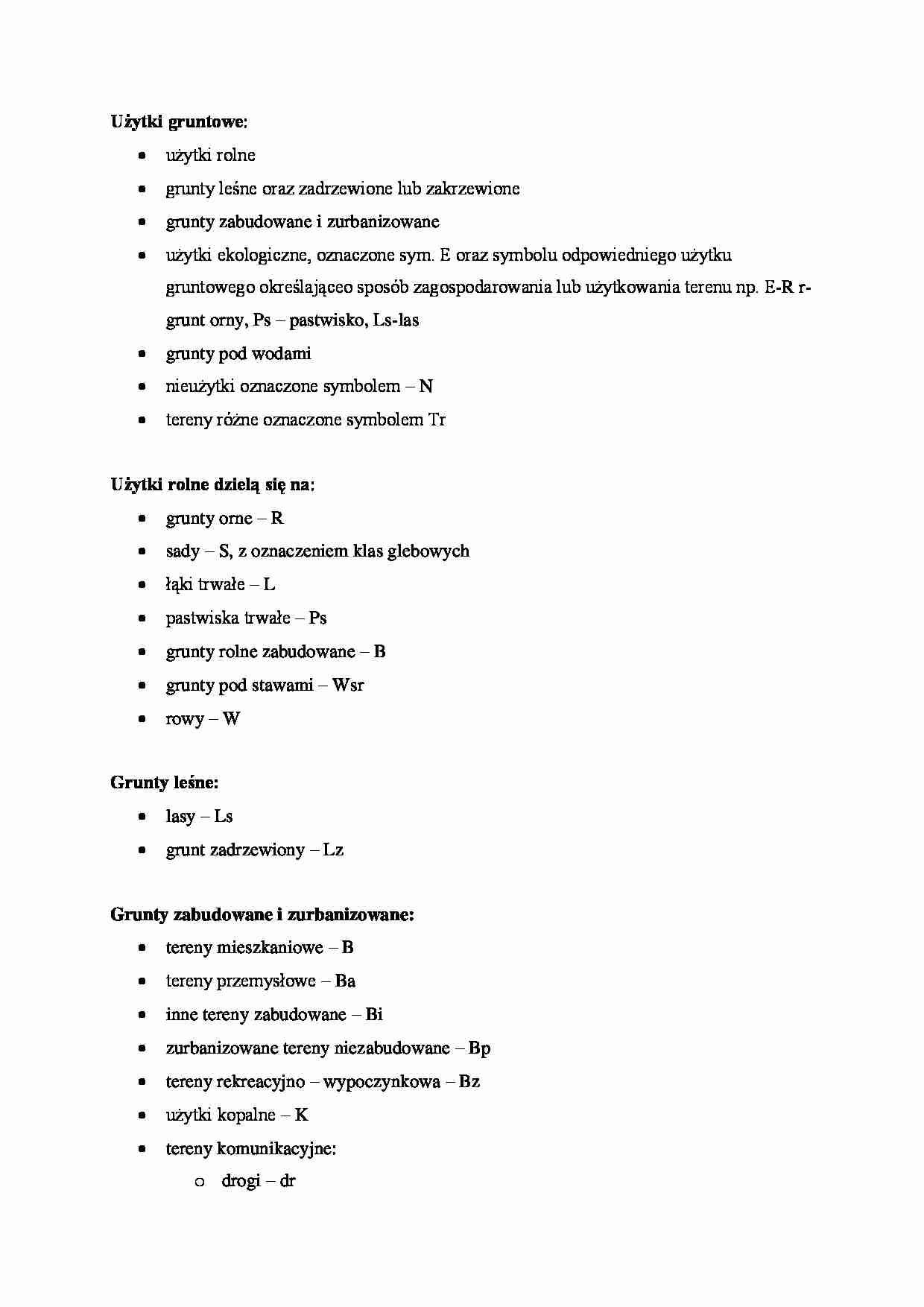Użytki gruntowe - strona 1