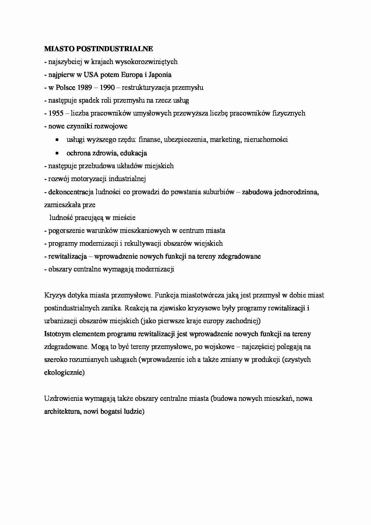 Miasto postindustrialne - strona 1