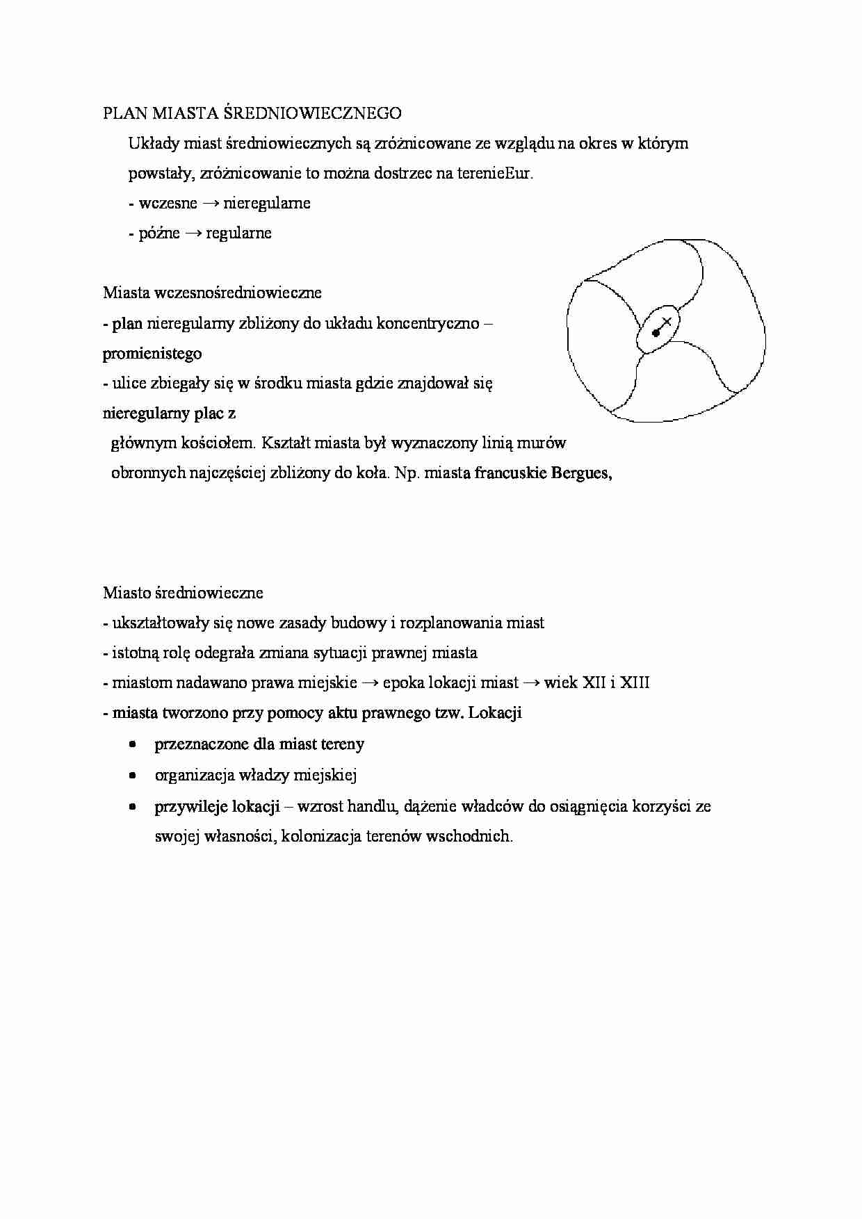 Plan miasta średniowiecznego - strona 1