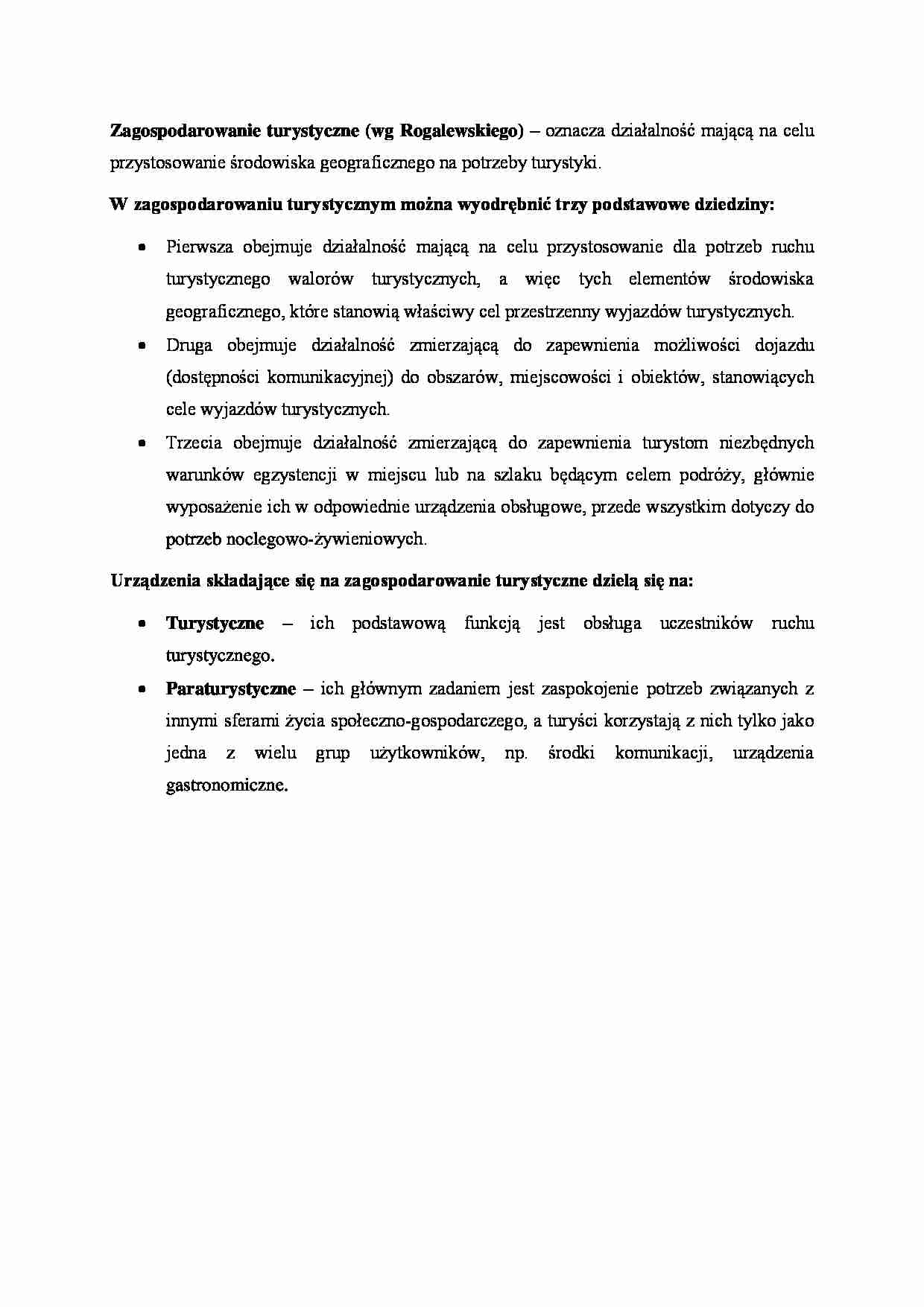 Zagospodarowanie turystyczne - strona 1