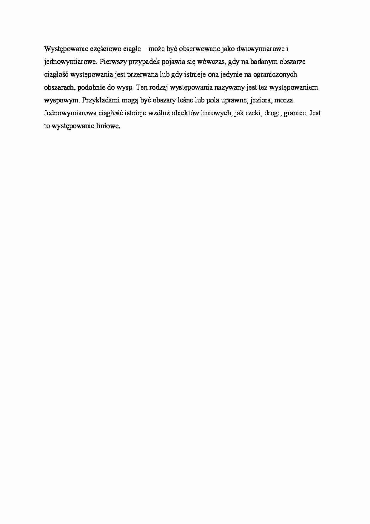 Występowanie częściowo ciągłe - strona 1