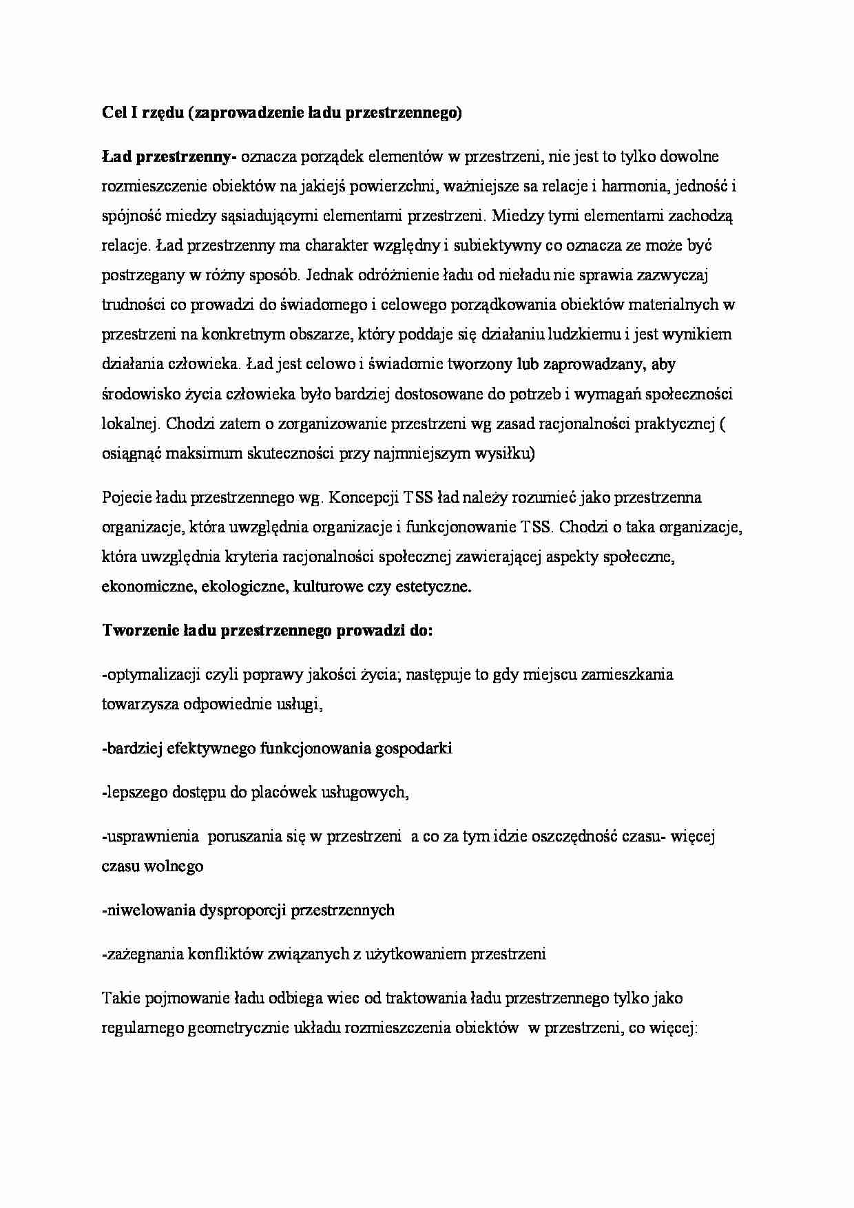 Zaprowadzenie ładu przestrzennego - strona 1