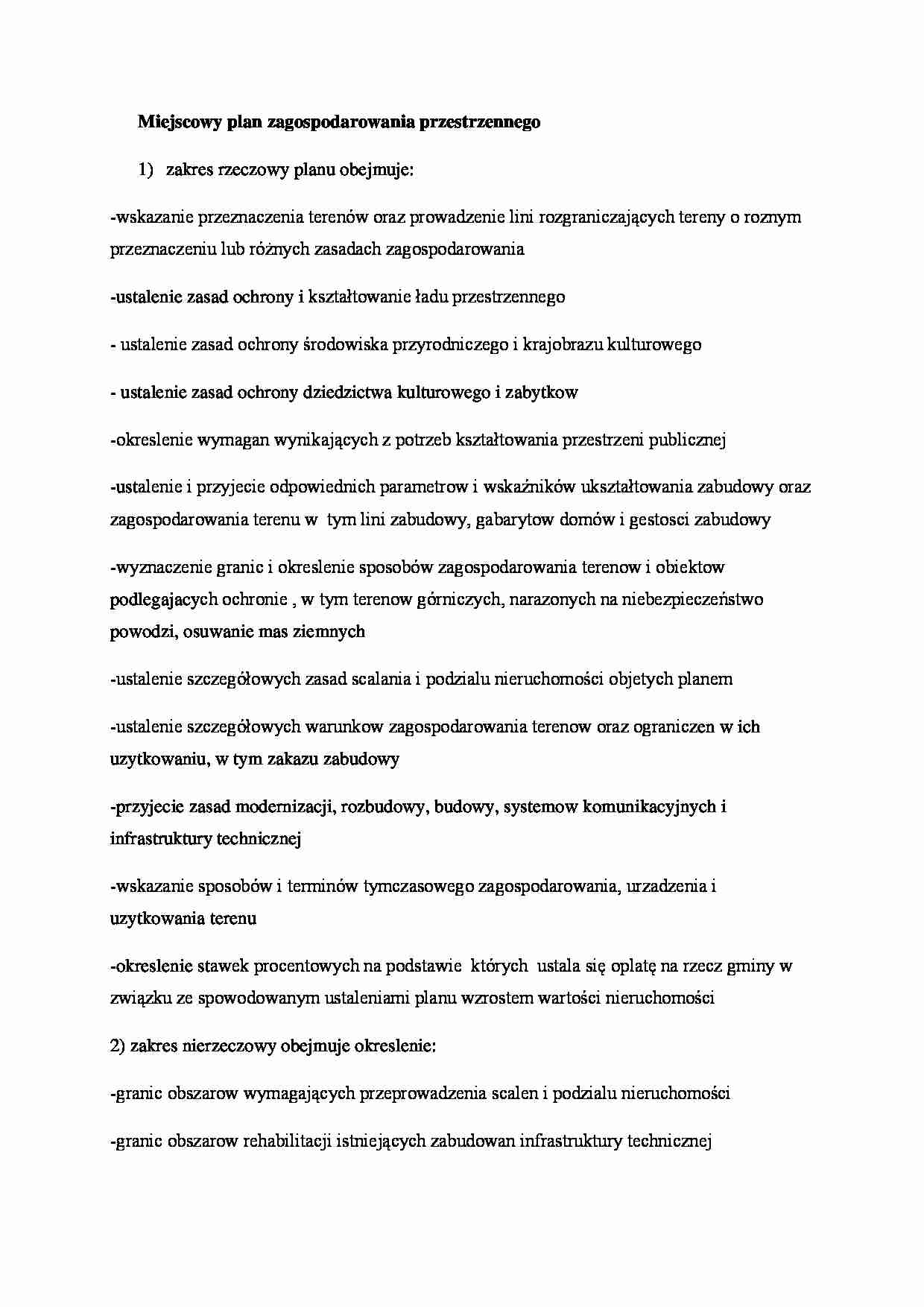 Miejscowy plan zagospodarowania przestrzennego - strona 1