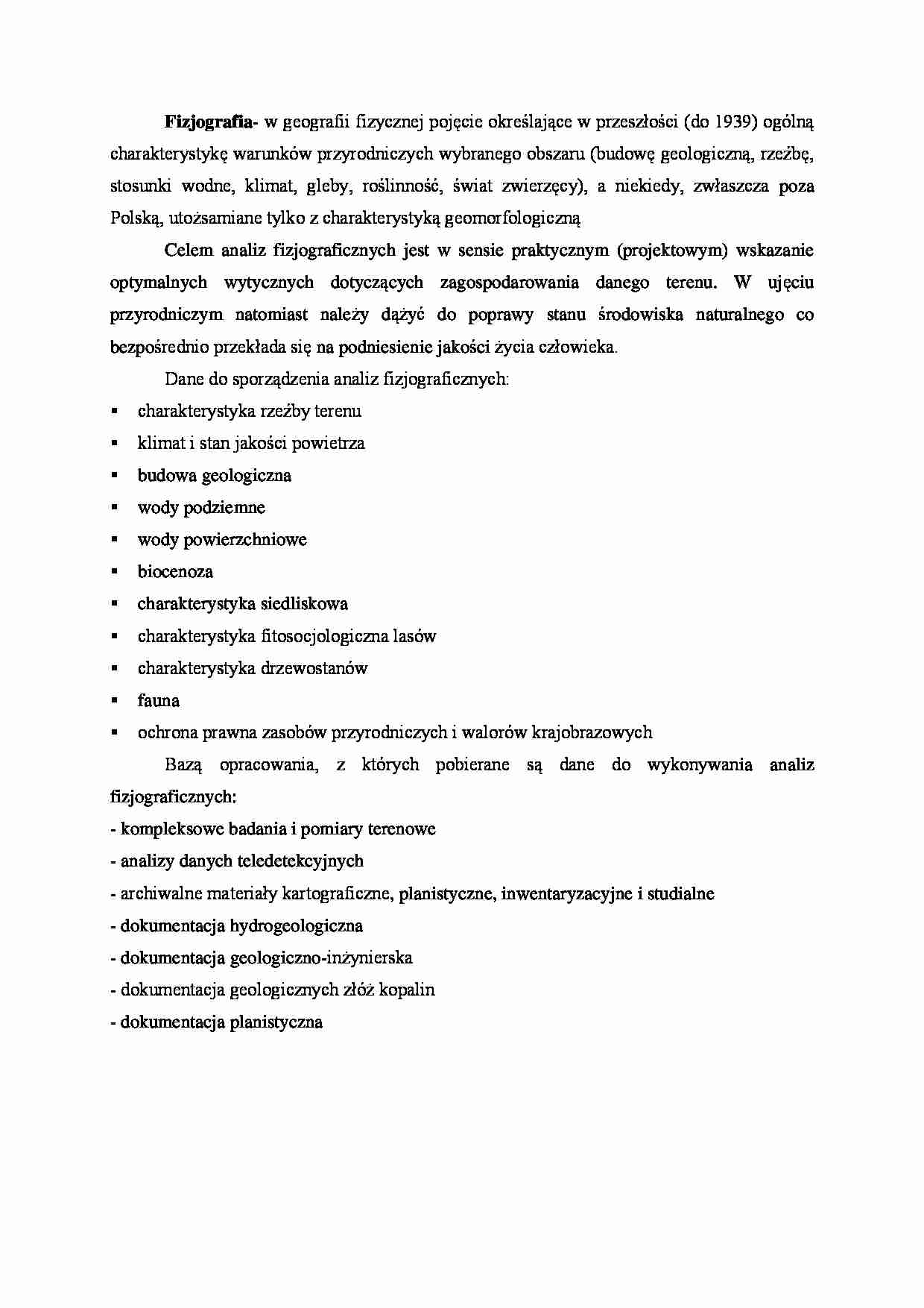 Fizjografia - strona 1