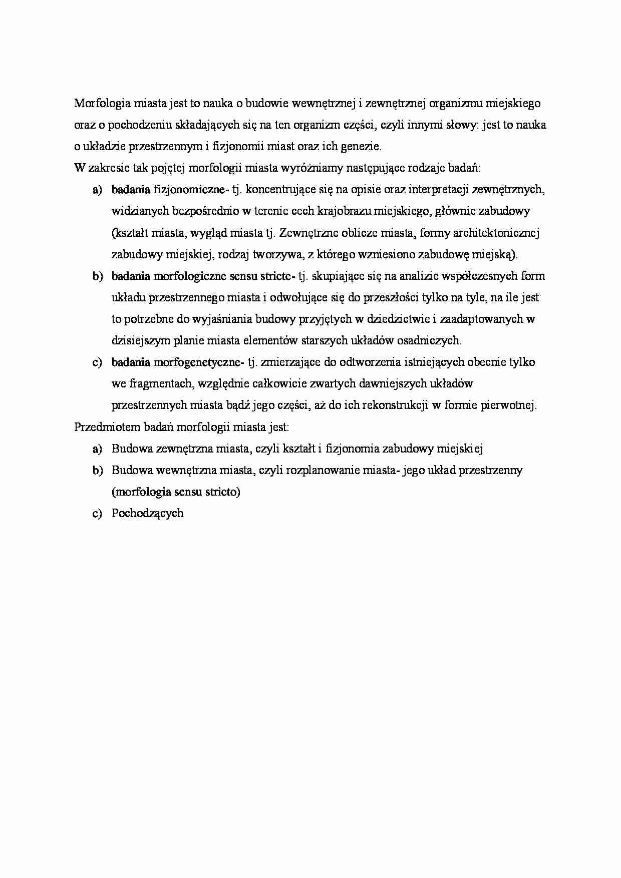 Morfologia miasta - strona 1