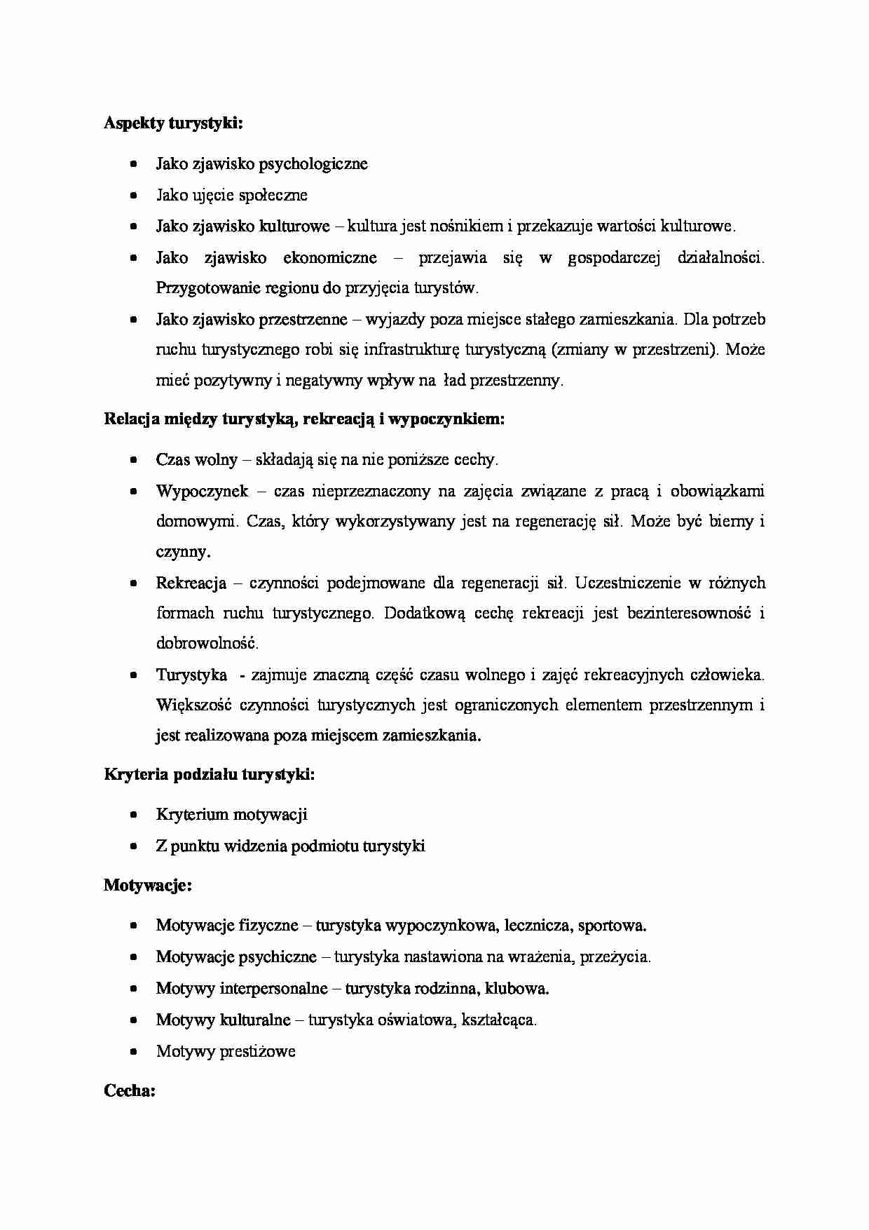 Aspekty turystyki - ujęcie społeczne - strona 1