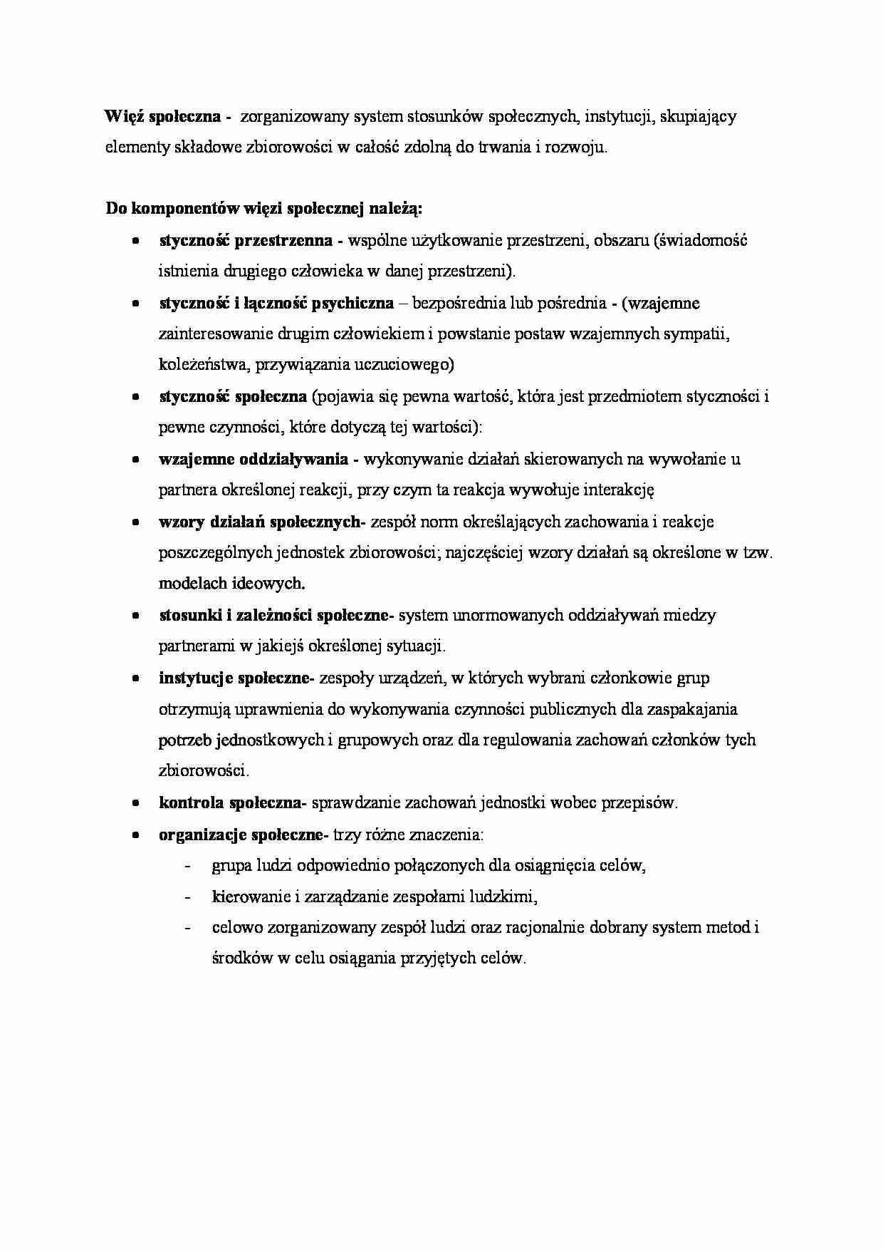 Więź społeczna - strona 1