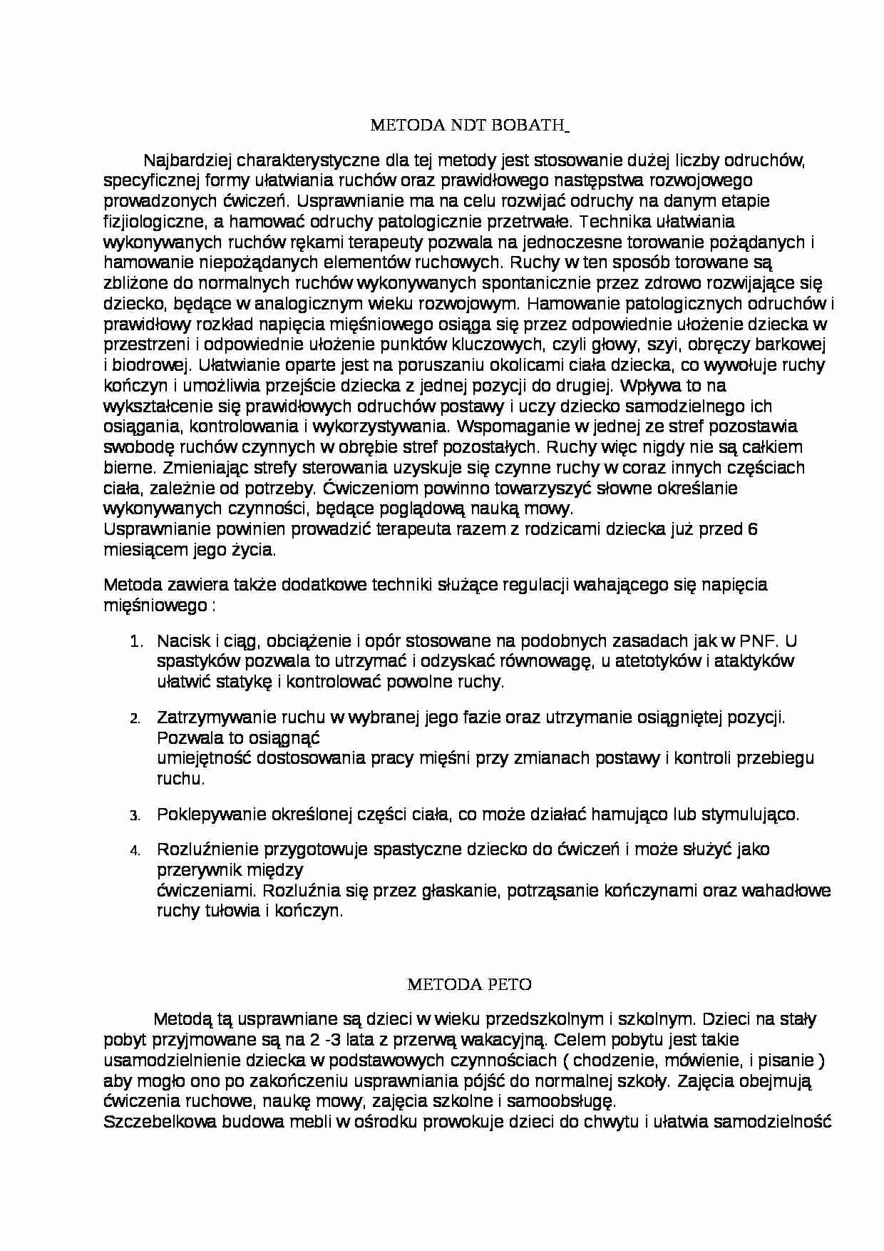 METODY - pedagogika - strona 1