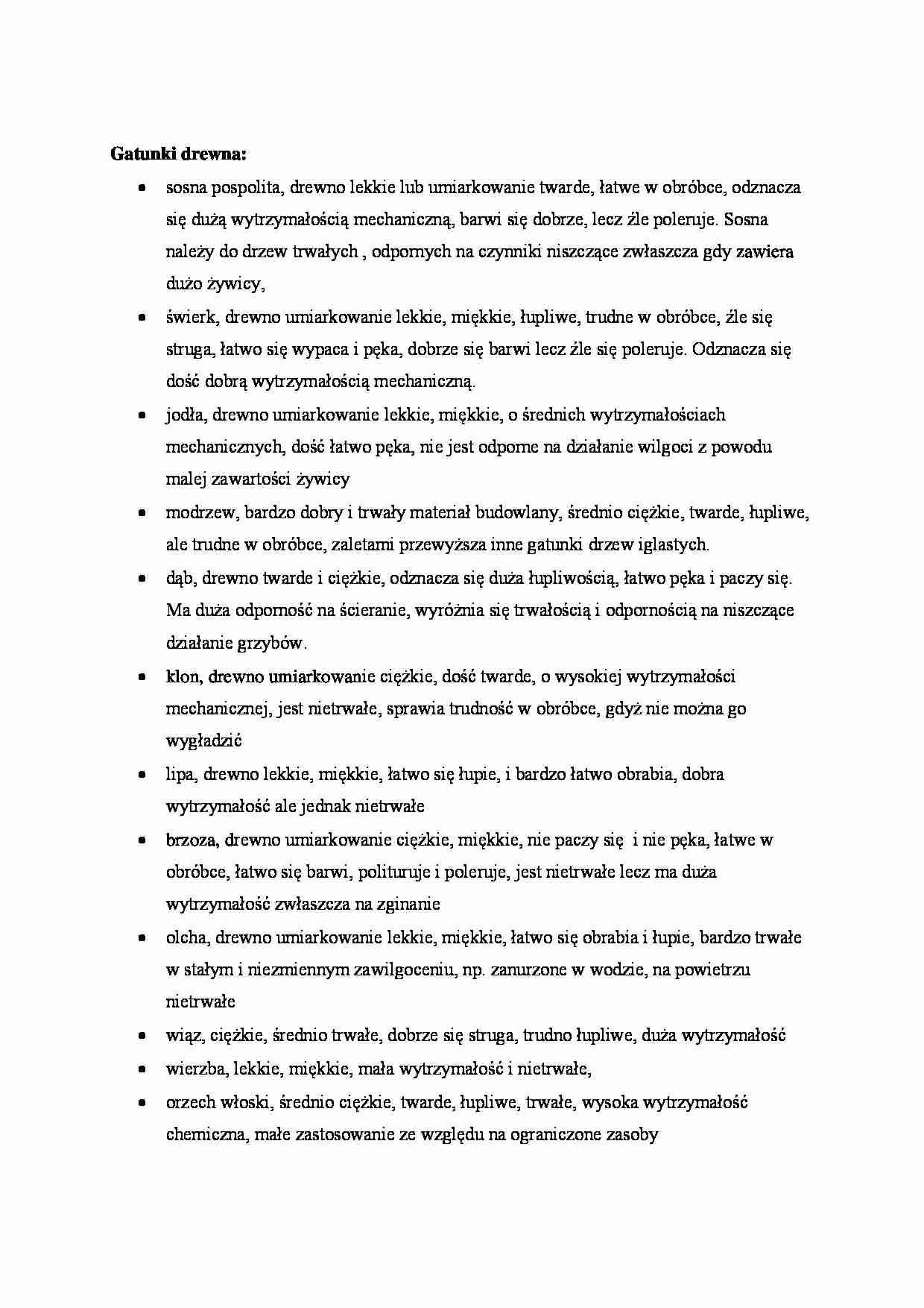 Gatunki drewna - strona 1