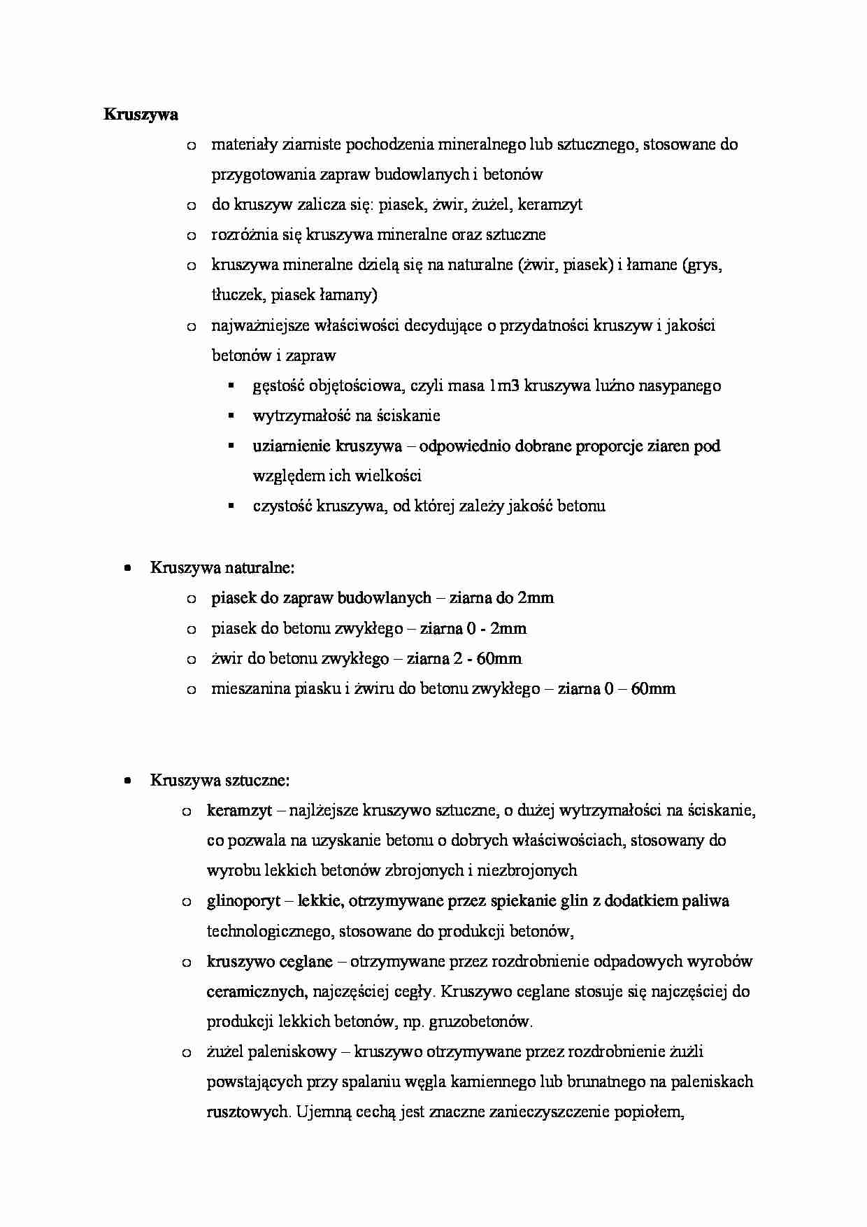 Kruszywa i ich rodzaje - strona 1