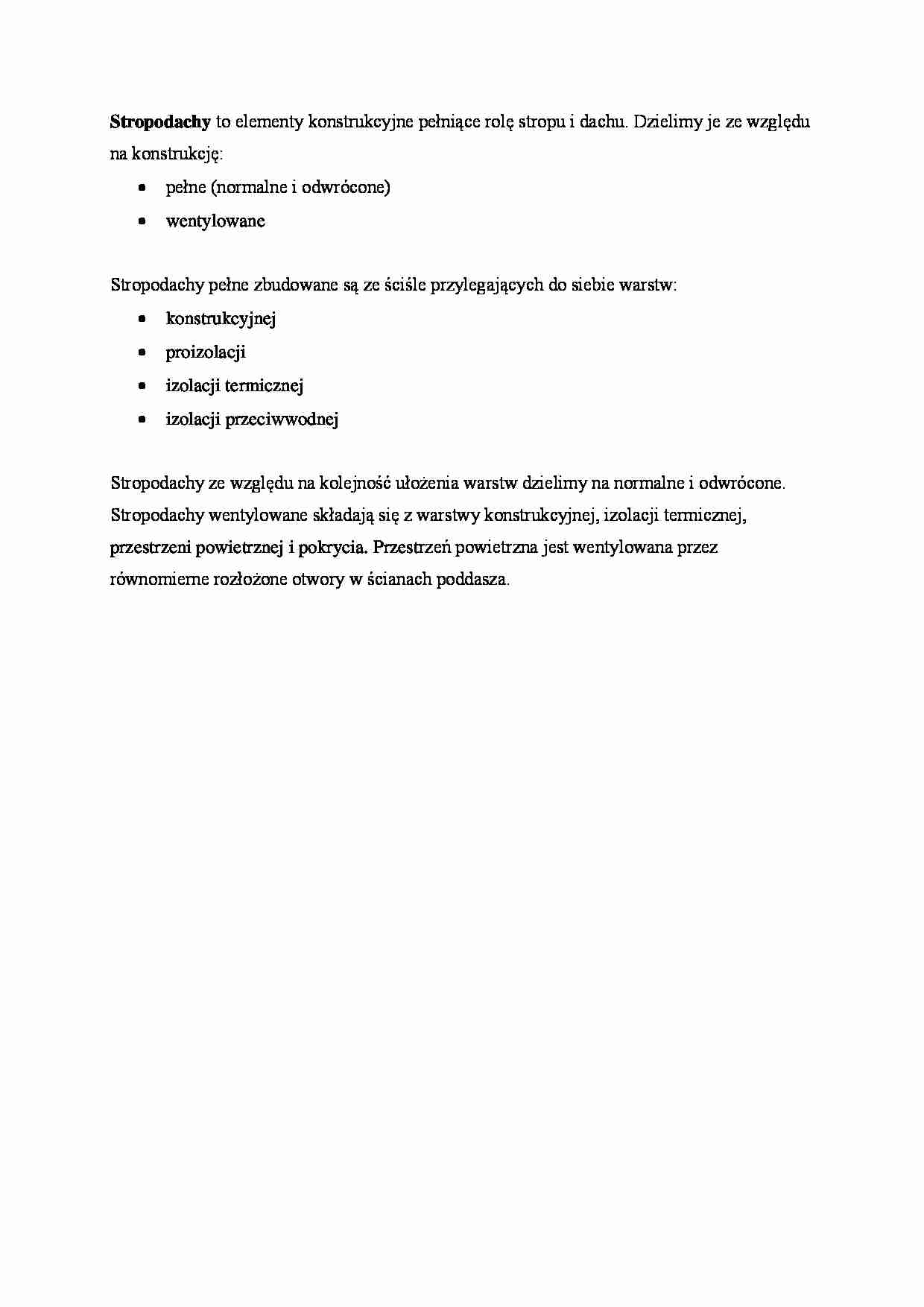 Stropodachy - charakterystyka. - strona 1