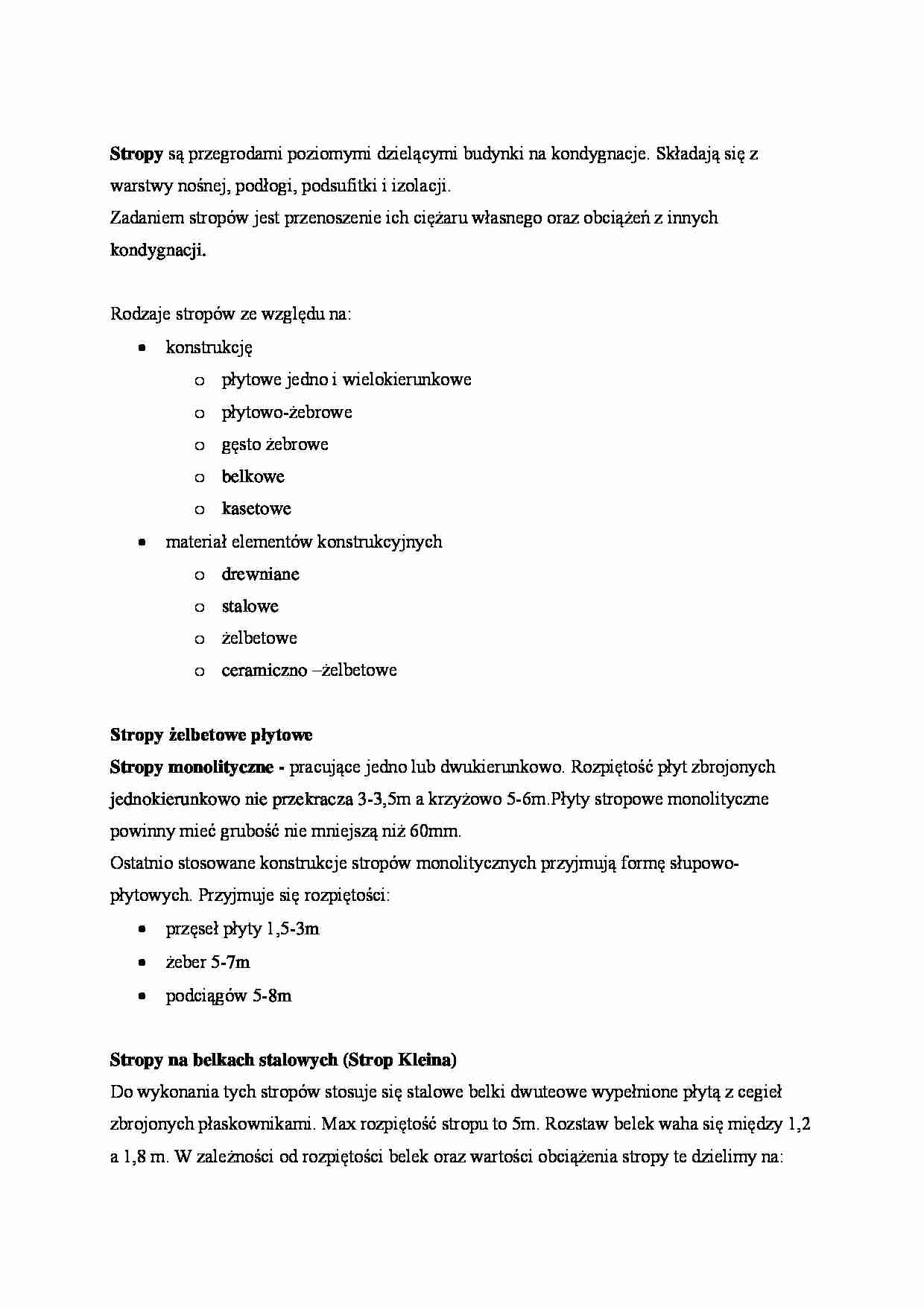 Rodzaje stropów. - strona 1