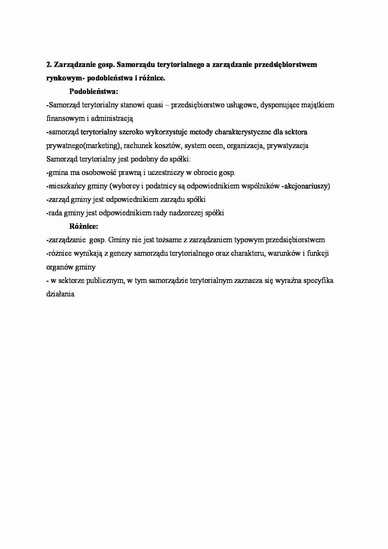 Podobieństwa i różnice zarządzania gospodarką - strona 1