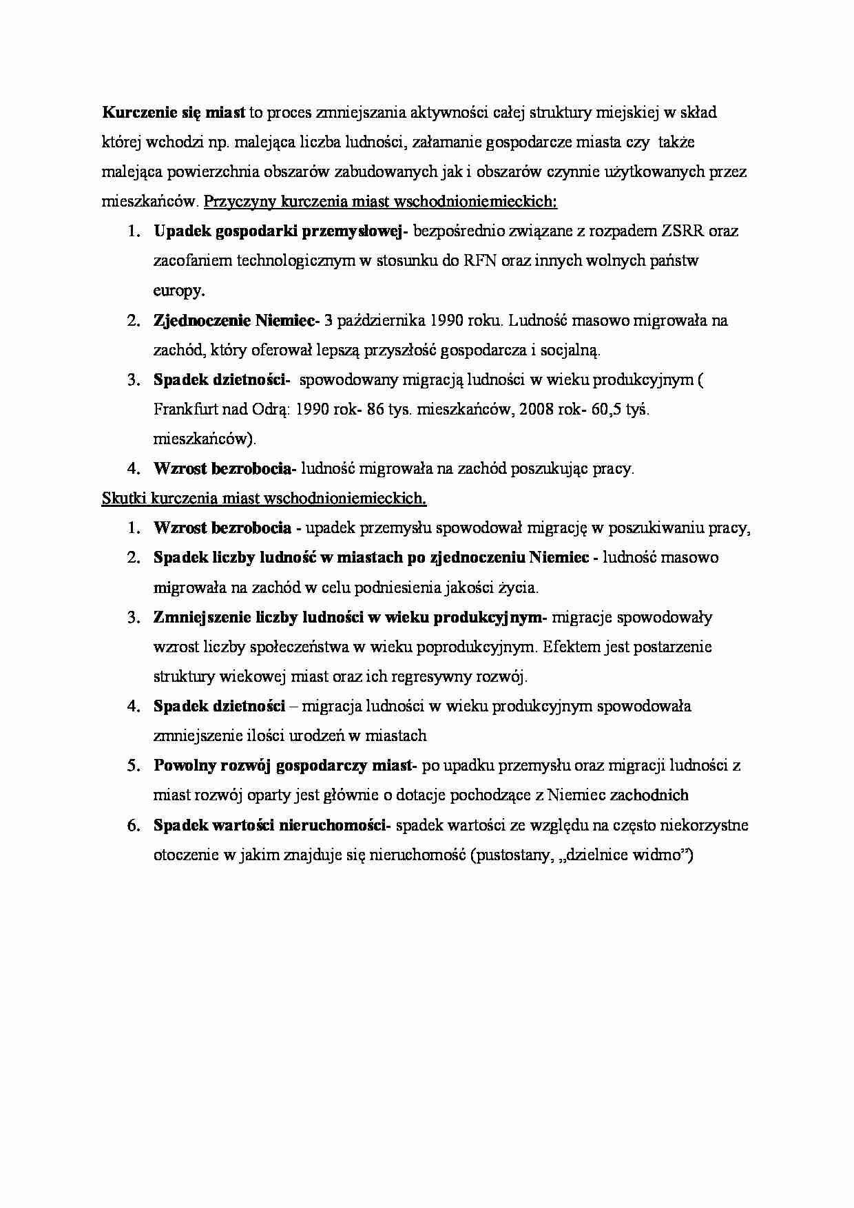 Kurczenie się miast - strona 1