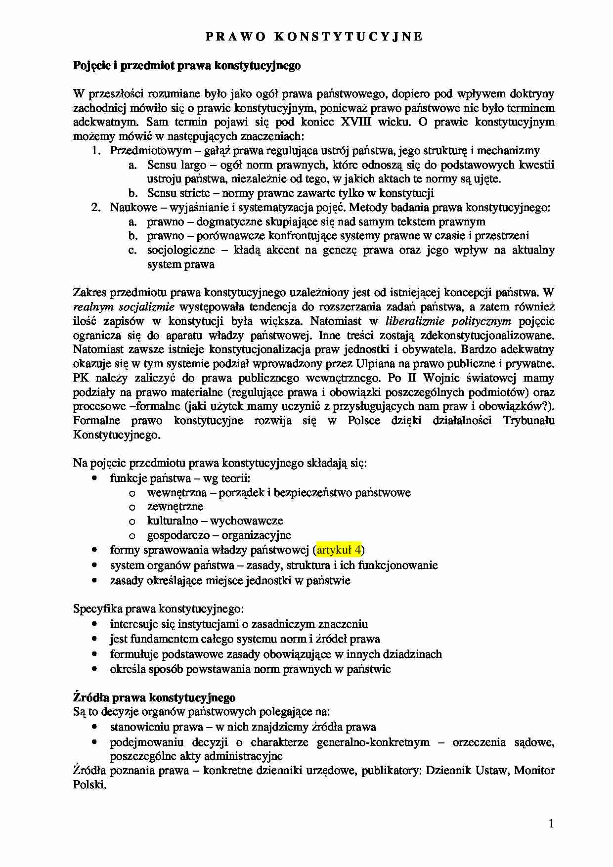 NOTATKI OBSZERNE - Prawo  - strona 1