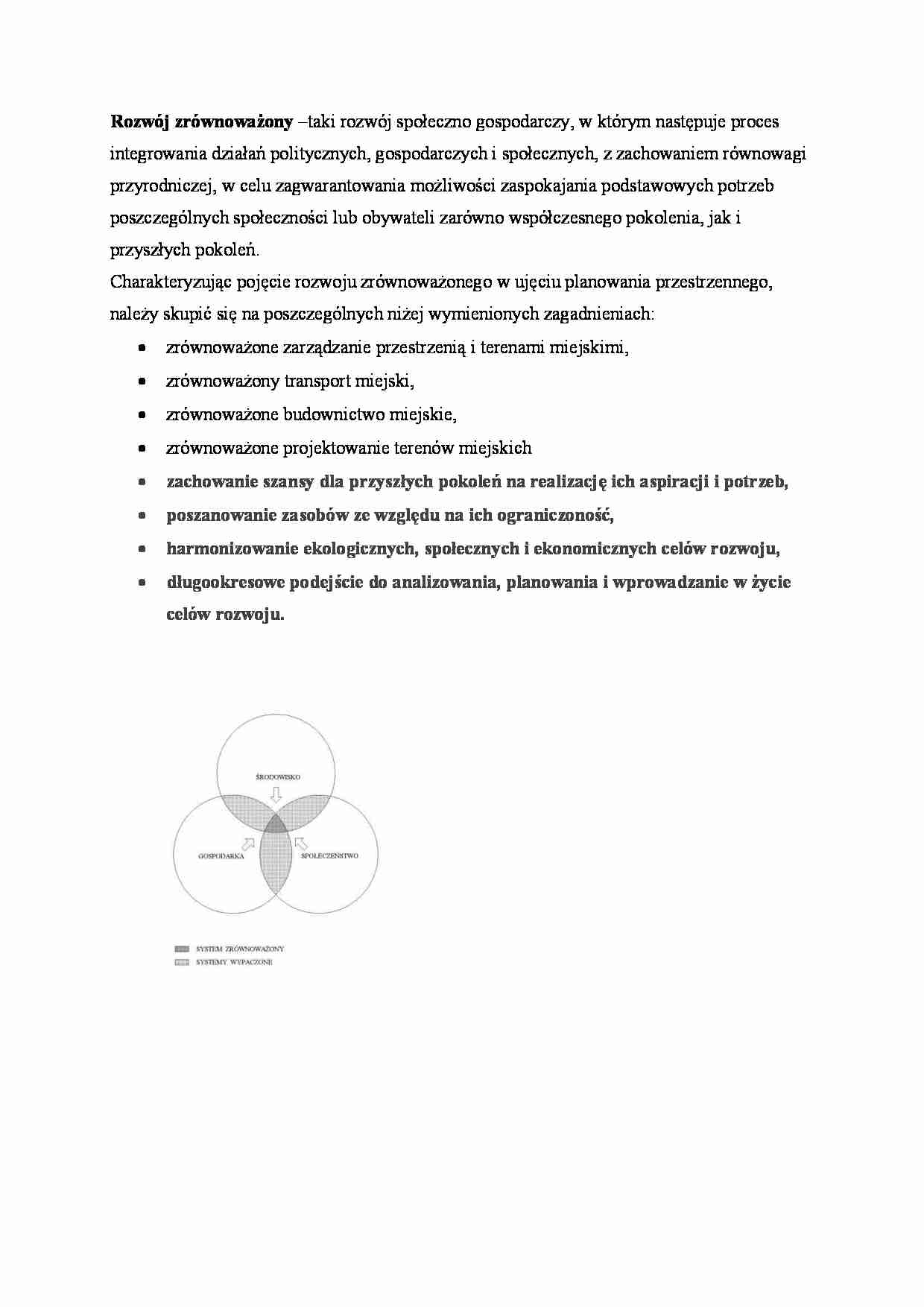 Rozwój zrównoważony - charakterystyka. - strona 1