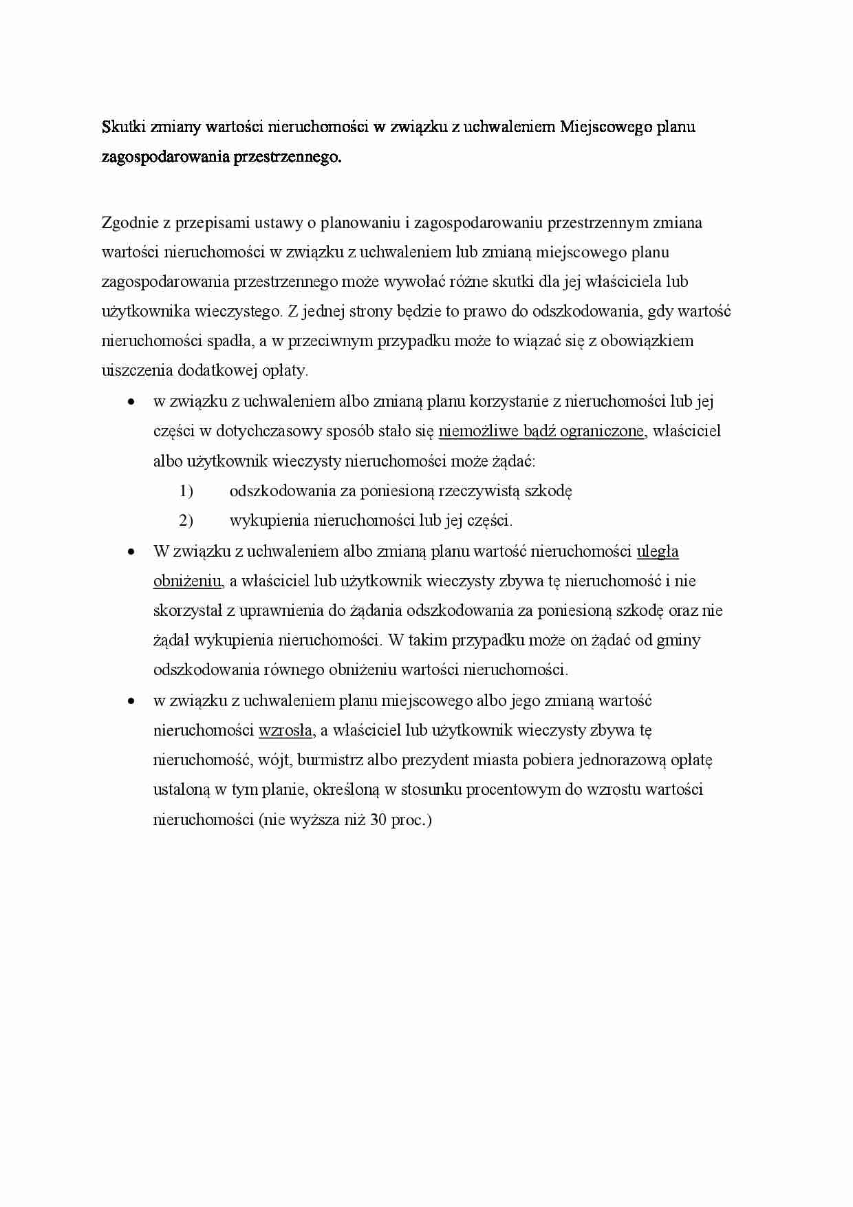 Skutki zmiany wartości nieruchomości - strona 1