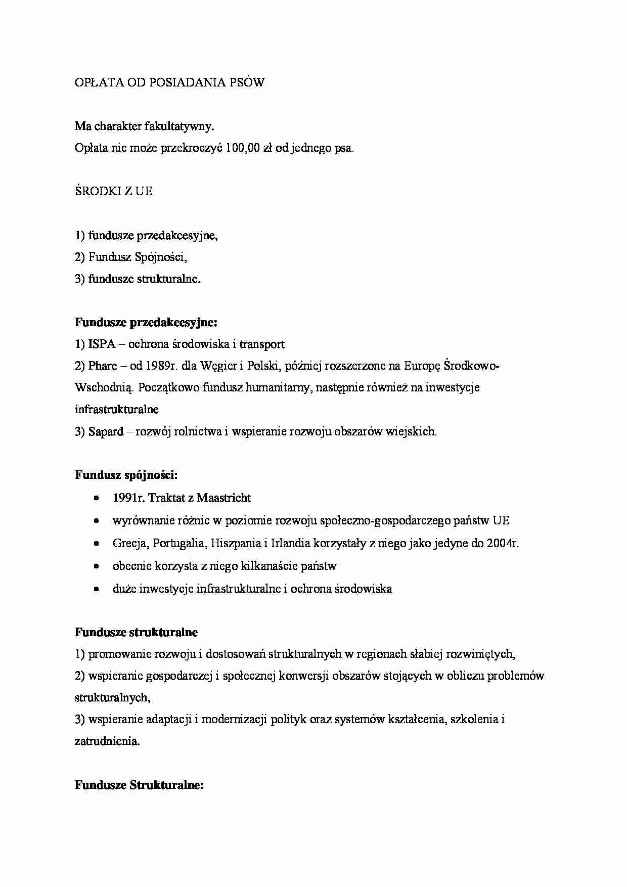 Fundusz spójności i fundusze strukturalne. - strona 1