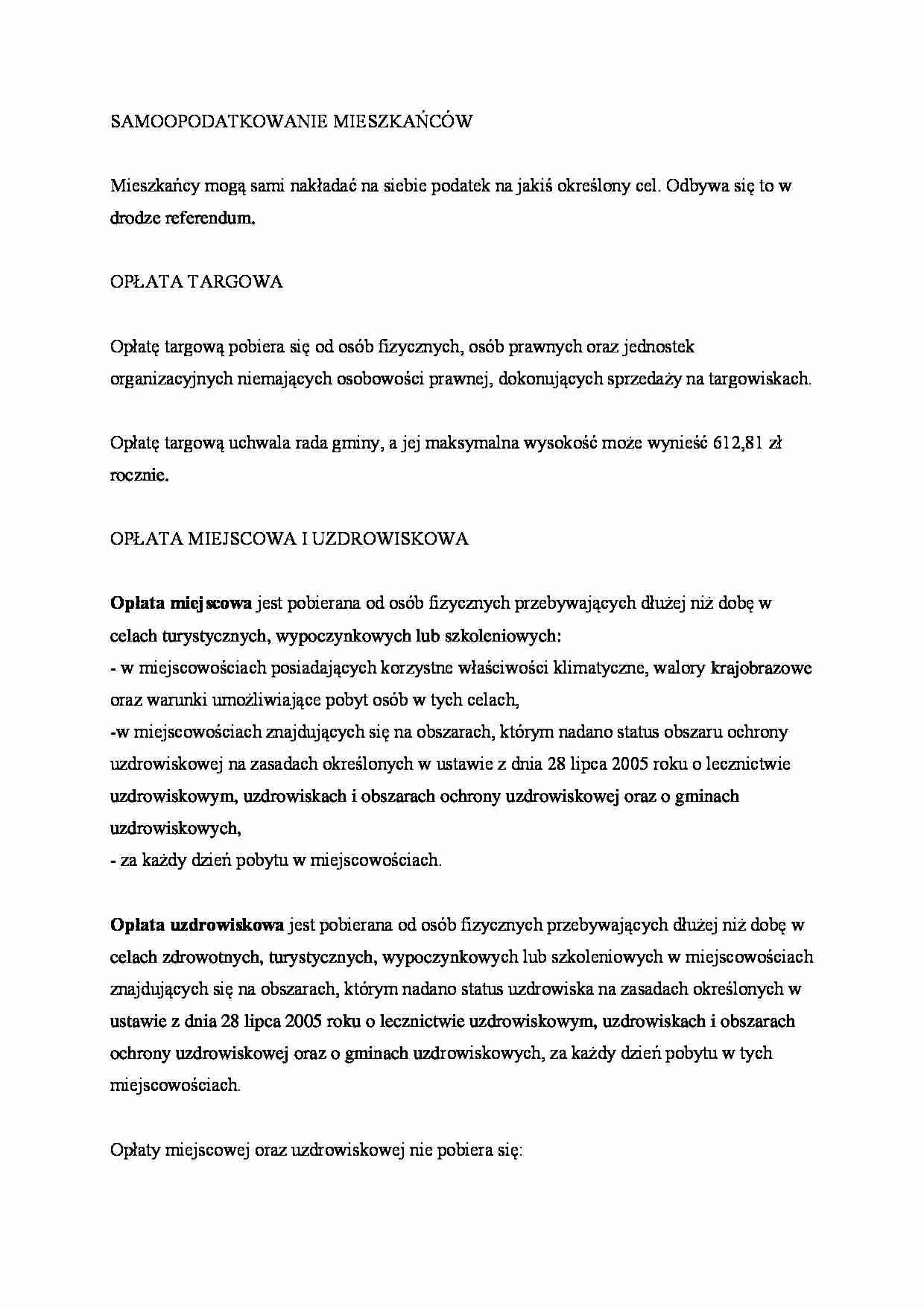 Samoopodatkowanie mieszkańców. - strona 1
