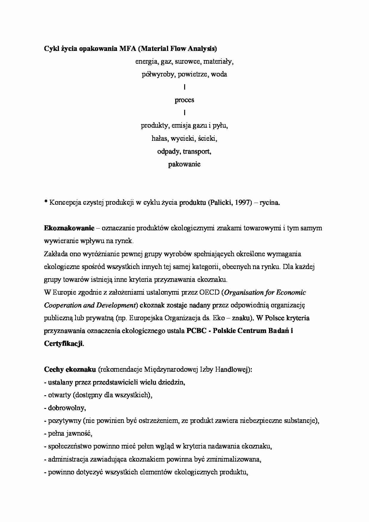 Ekoznakowanie, cechy ekoznaku. - strona 1