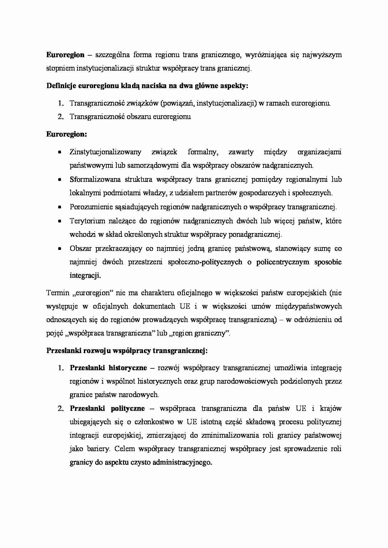 Euroregion - działania - strona 1